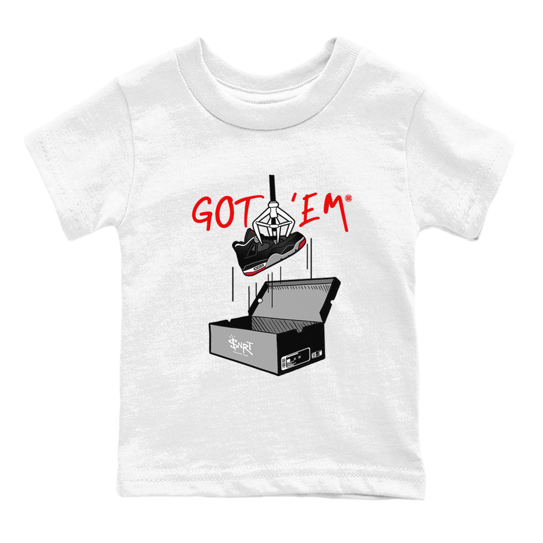 New Treasure Hunter snkmatch Tees Kids - Air Jordan 4 Bred Reimagined
