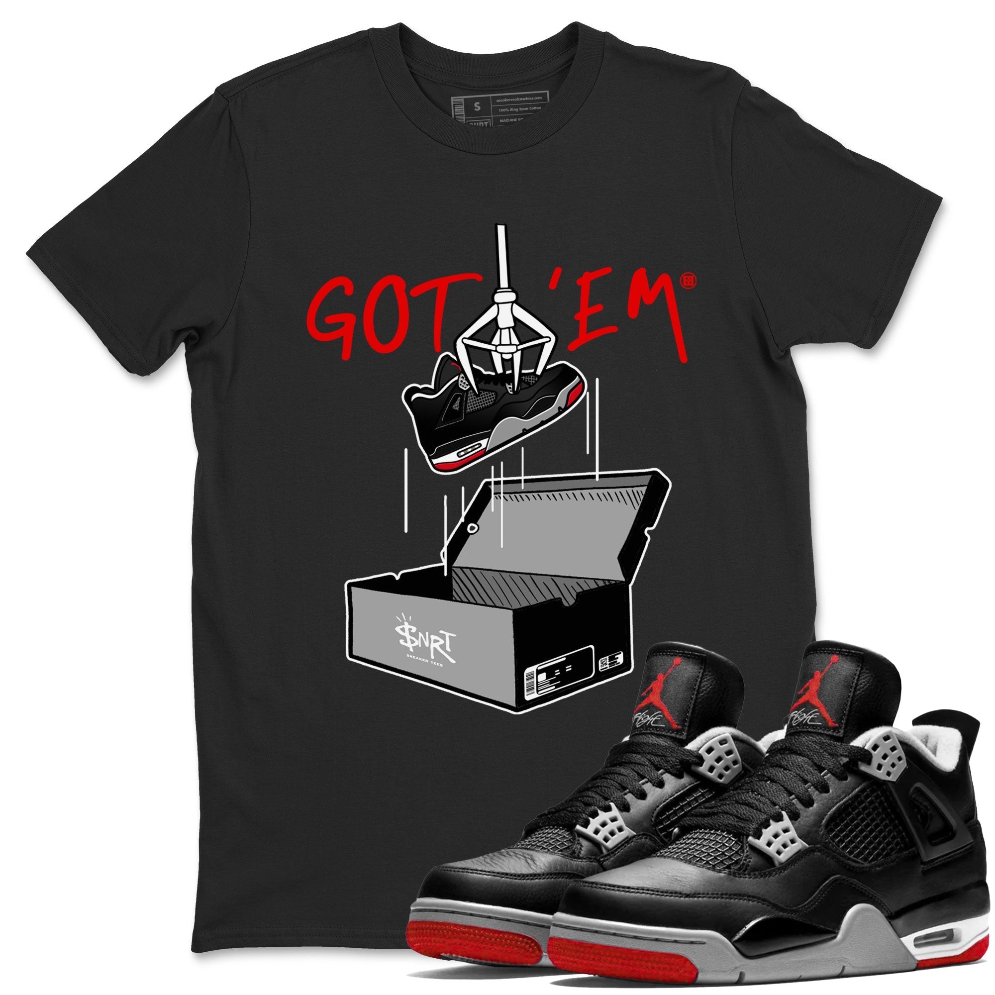 New Treasure Hunter snkmatch Tees - Air Jordan 4 Bred Reimagined