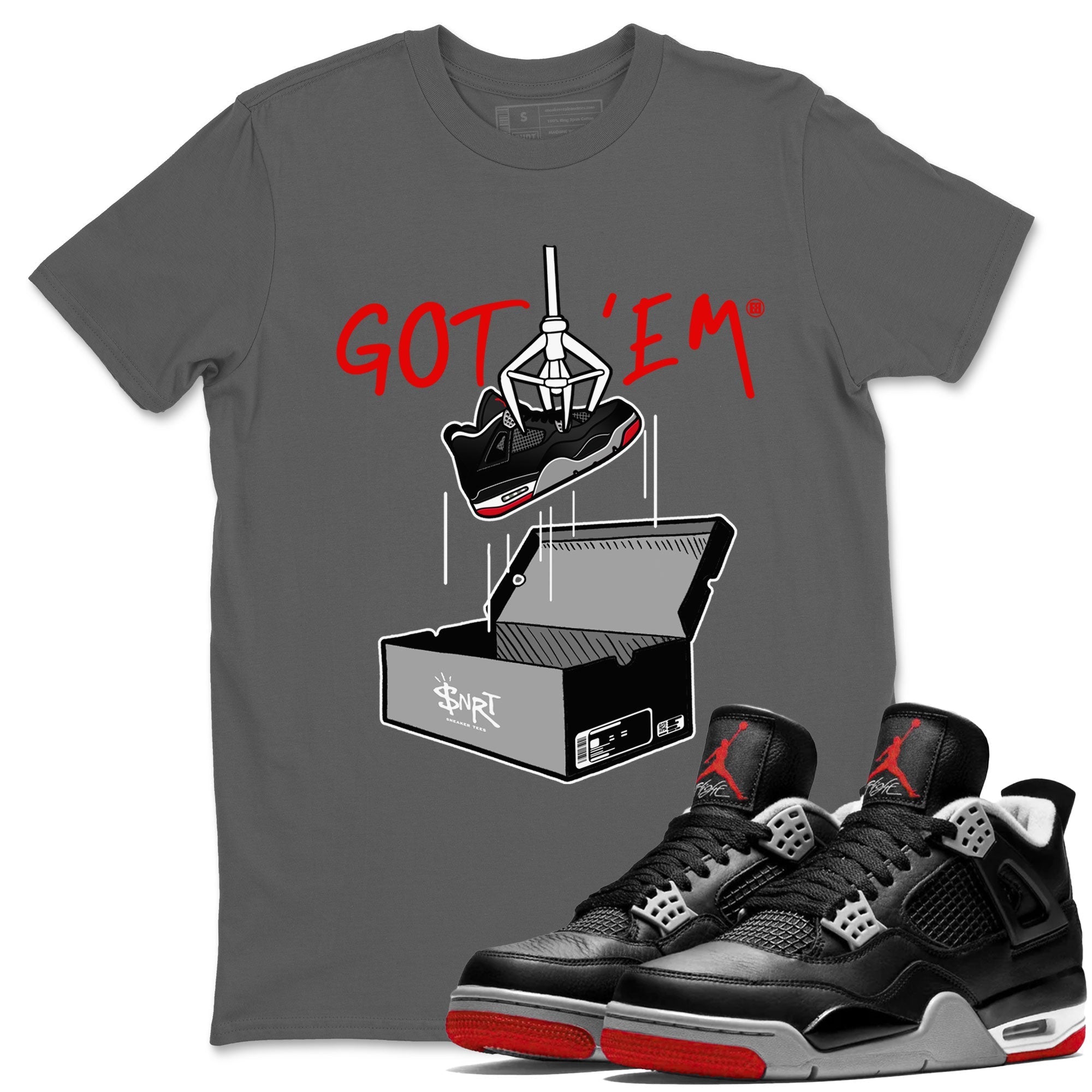 New Treasure Hunter snkmatch Tees - Air Jordan 4 Bred Reimagined