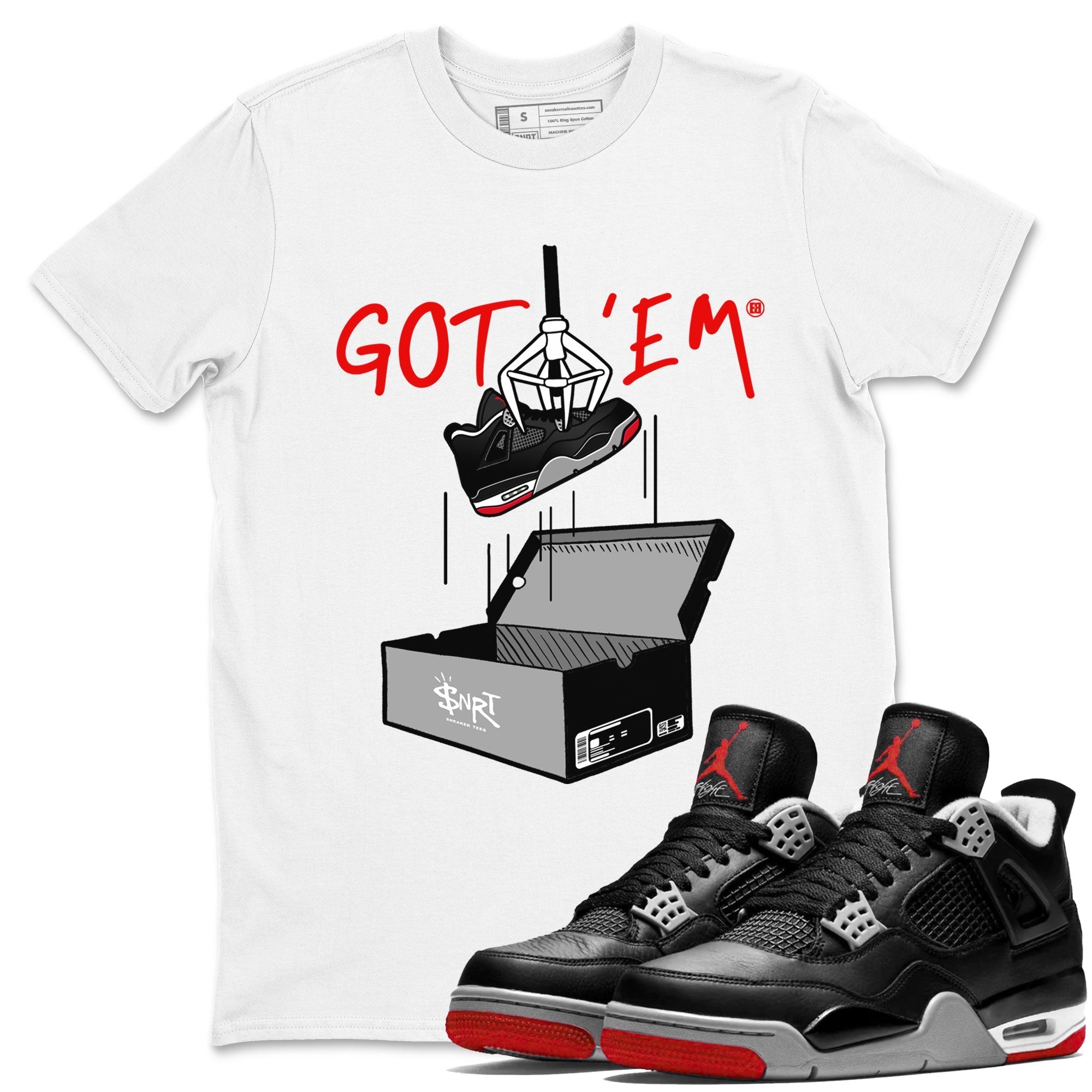 New Treasure Hunter snkmatch Tees - Air Jordan 4 Bred Reimagined