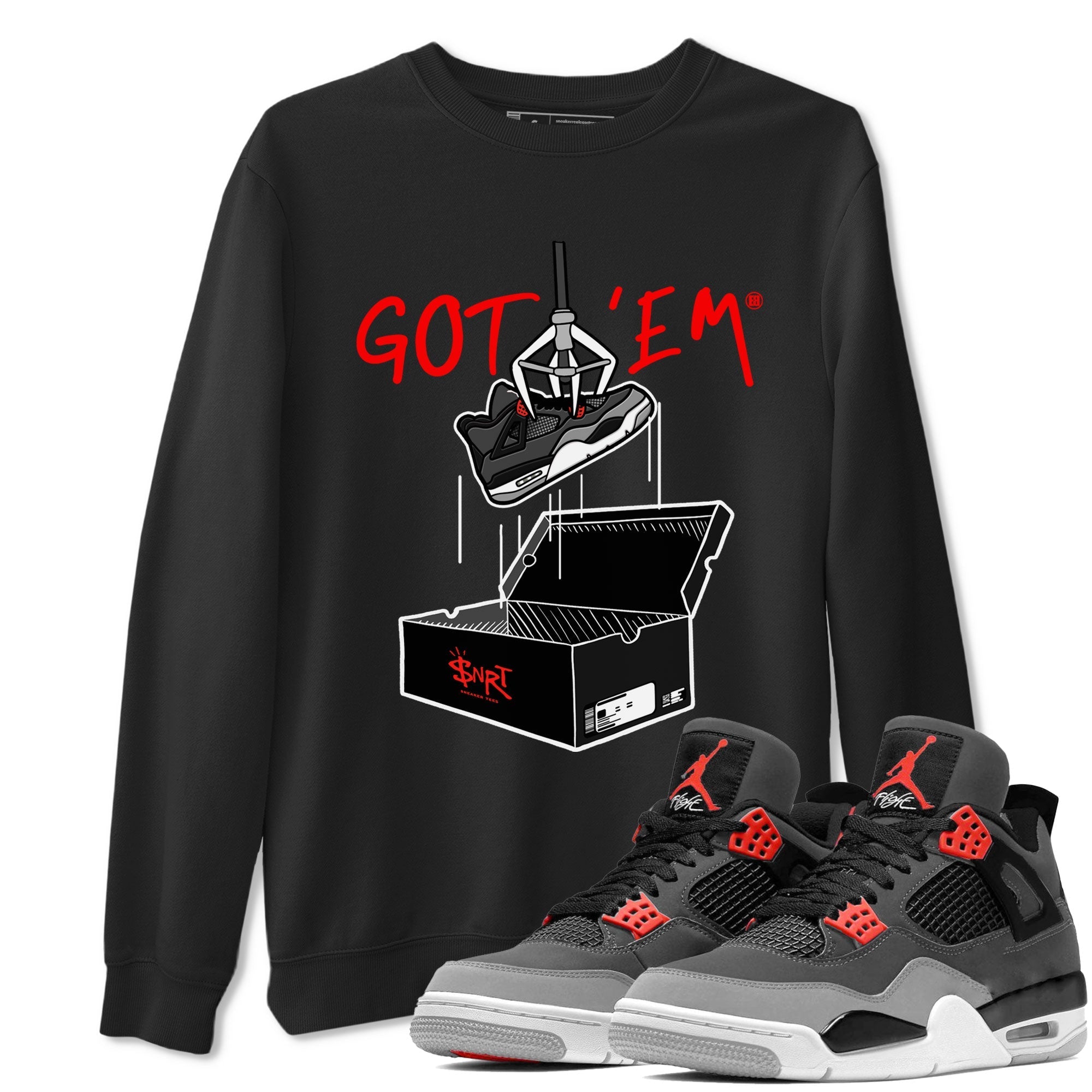 New Treasure Hunter snkmatch Tees - Air Jordan 4 Infrared