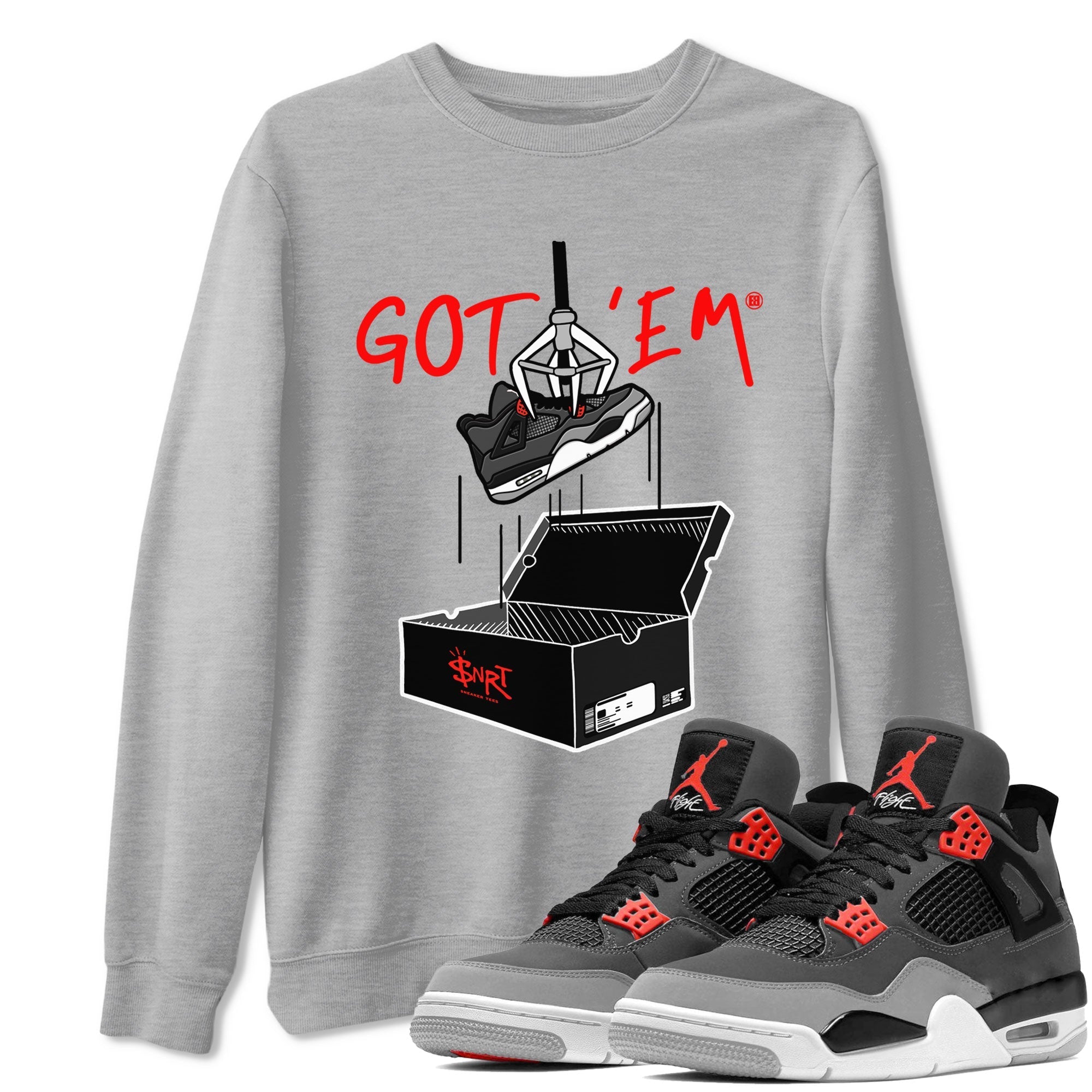New Treasure Hunter snkmatch Tees - Air Jordan 4 Infrared