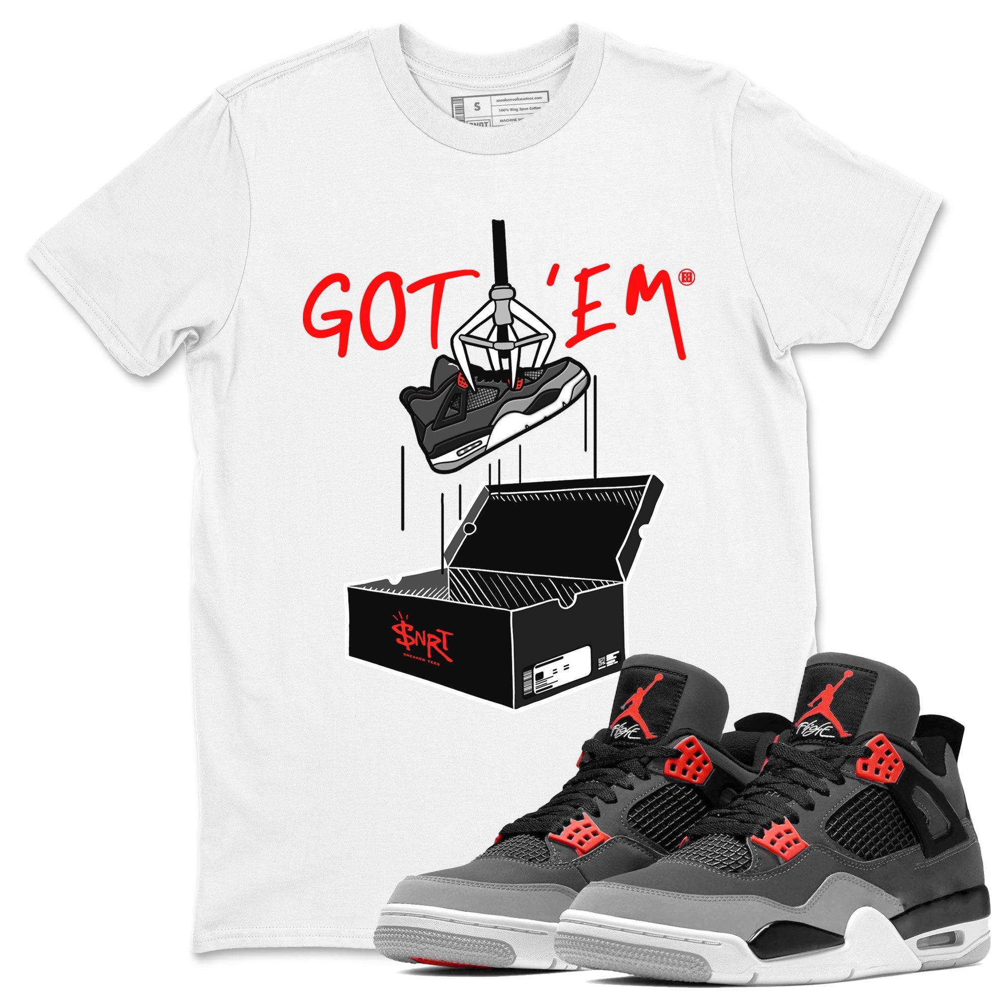 New Treasure Hunter snkmatch Tees - Air Jordan 4 Infrared
