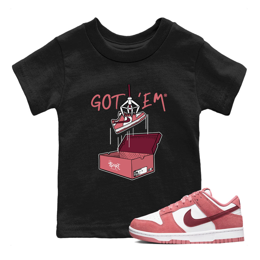 New Treasure Hunter snkmatch Tees Kids - Dunk Valentines Day 2024