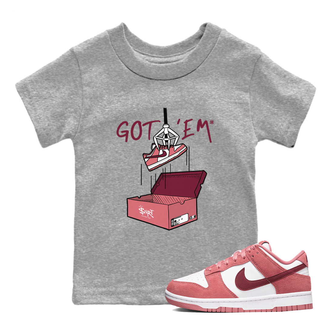 New Treasure Hunter snkmatch Tees Kids - Dunk Valentines Day 2024