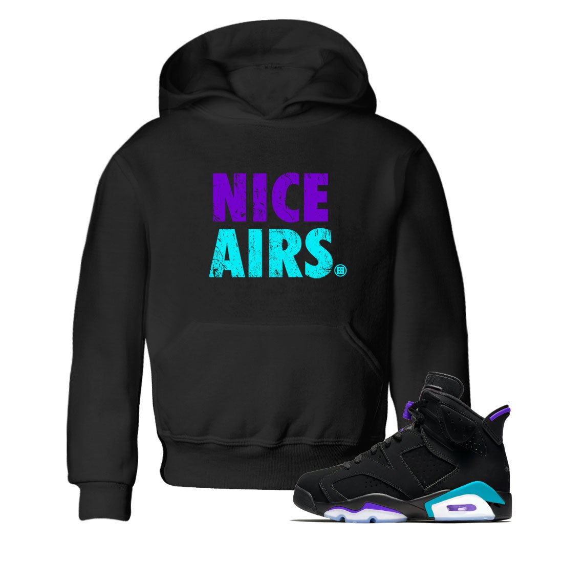 Nice Airs snkmatch Tee Kids - Air Jordan 6 Aqua