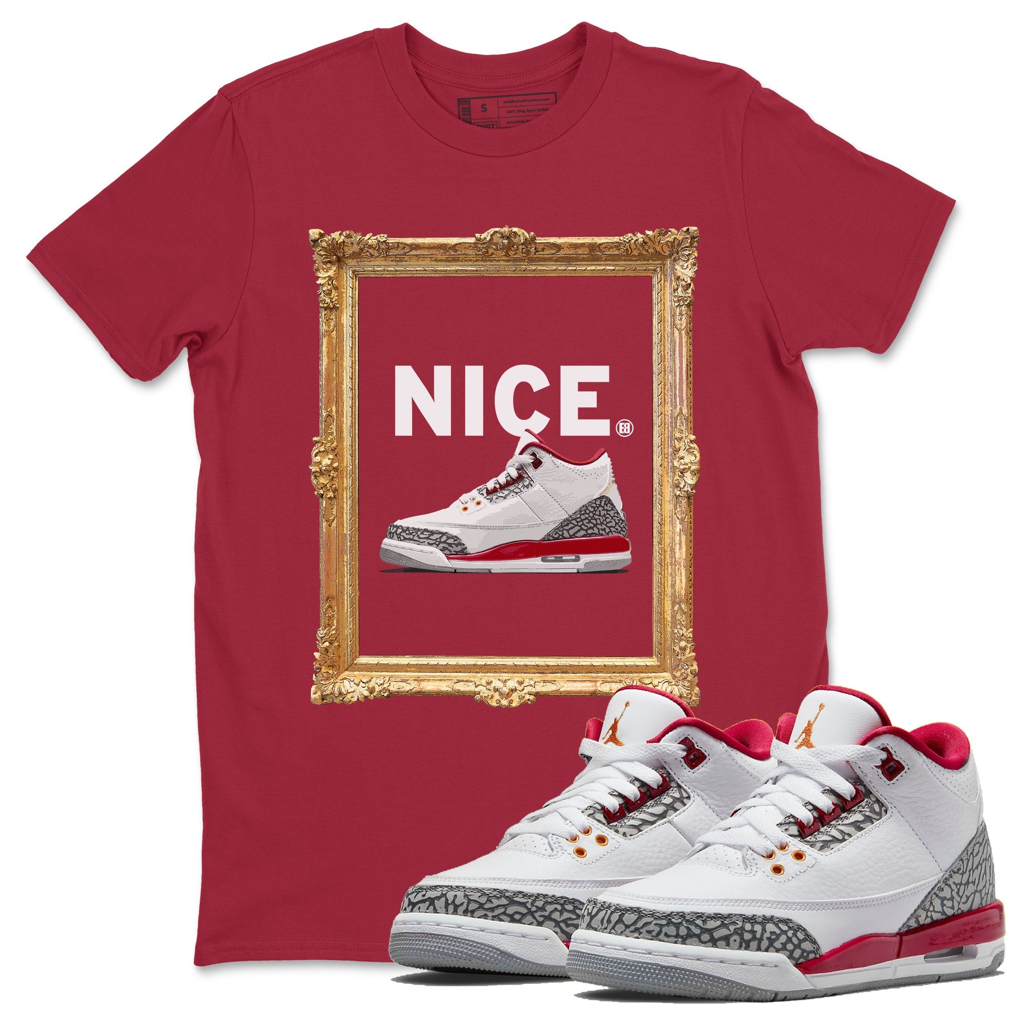 Nice Unisex Tops - Air Jordan 3 Cardinal