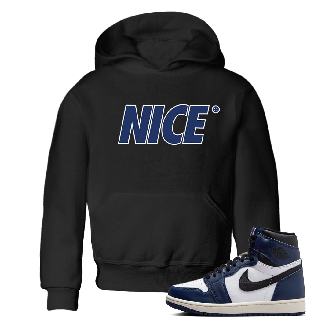 Nice Smile snkmatch Tees Kids - Air Jordan 1 Midnight Navy