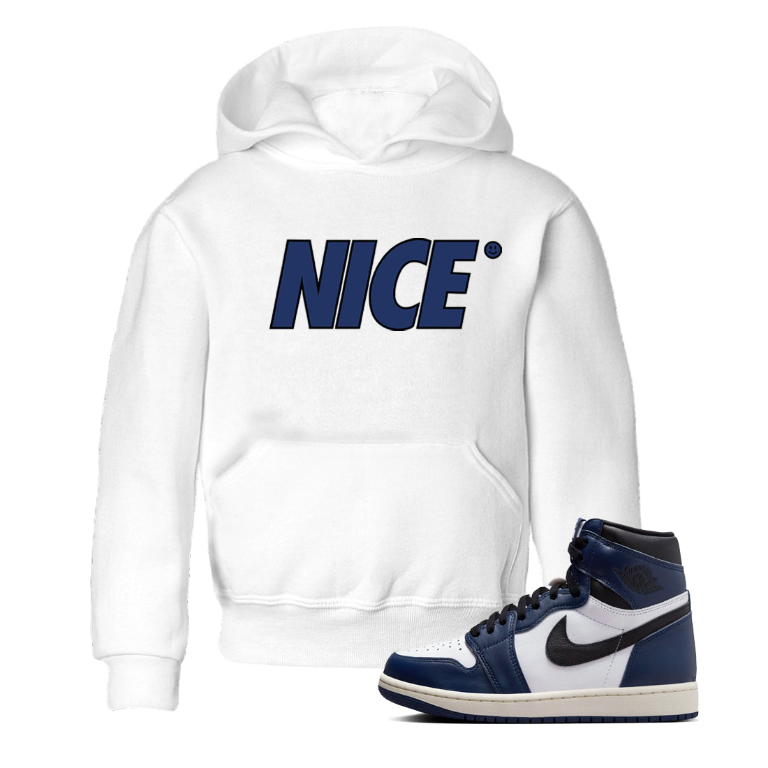 Nice Smile snkmatch Tees Kids - Air Jordan 1 Midnight Navy