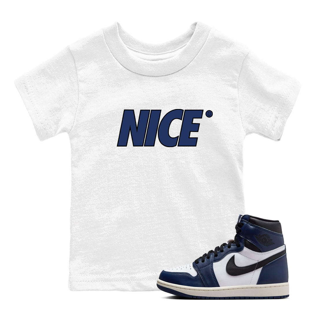 Nice Smile snkmatch Tees Kids - Air Jordan 1 Midnight Navy