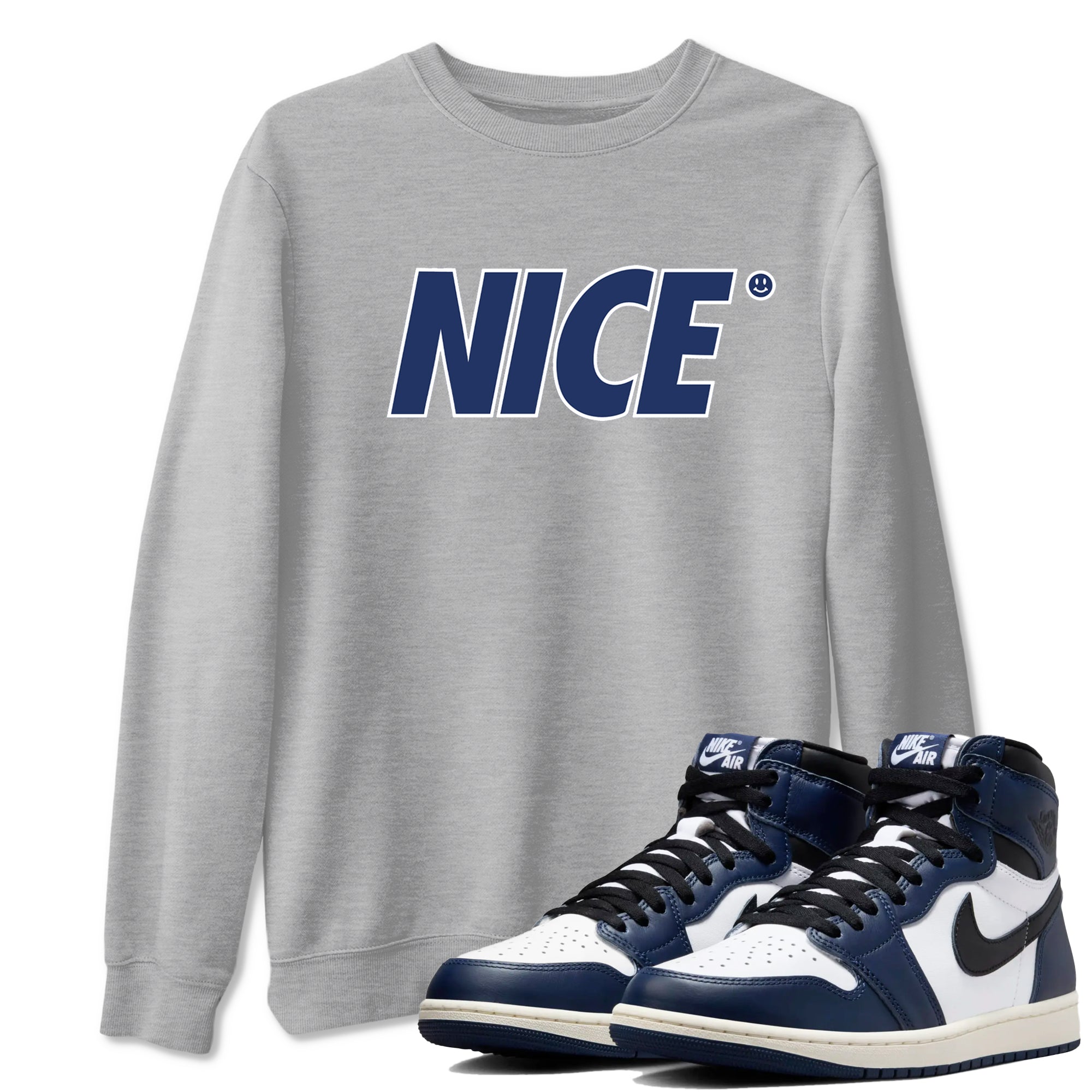 Nice Smile snkmatch Tees - Air Jordan 1 Midnight Navy