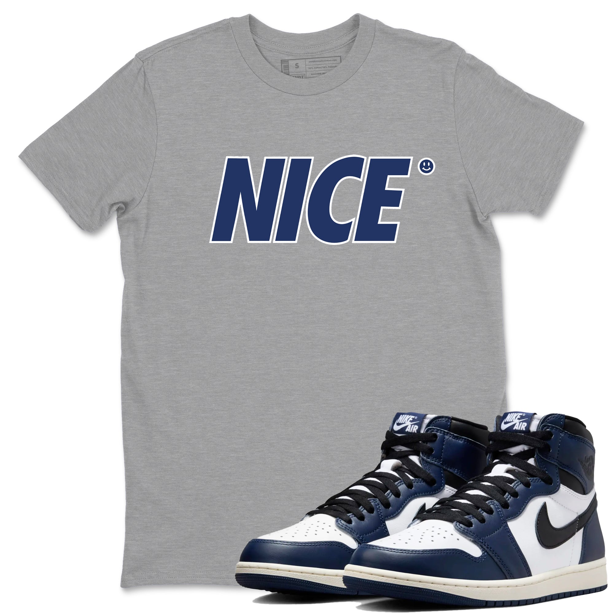 Nice Smile snkmatch Tees - Air Jordan 1 Midnight Navy