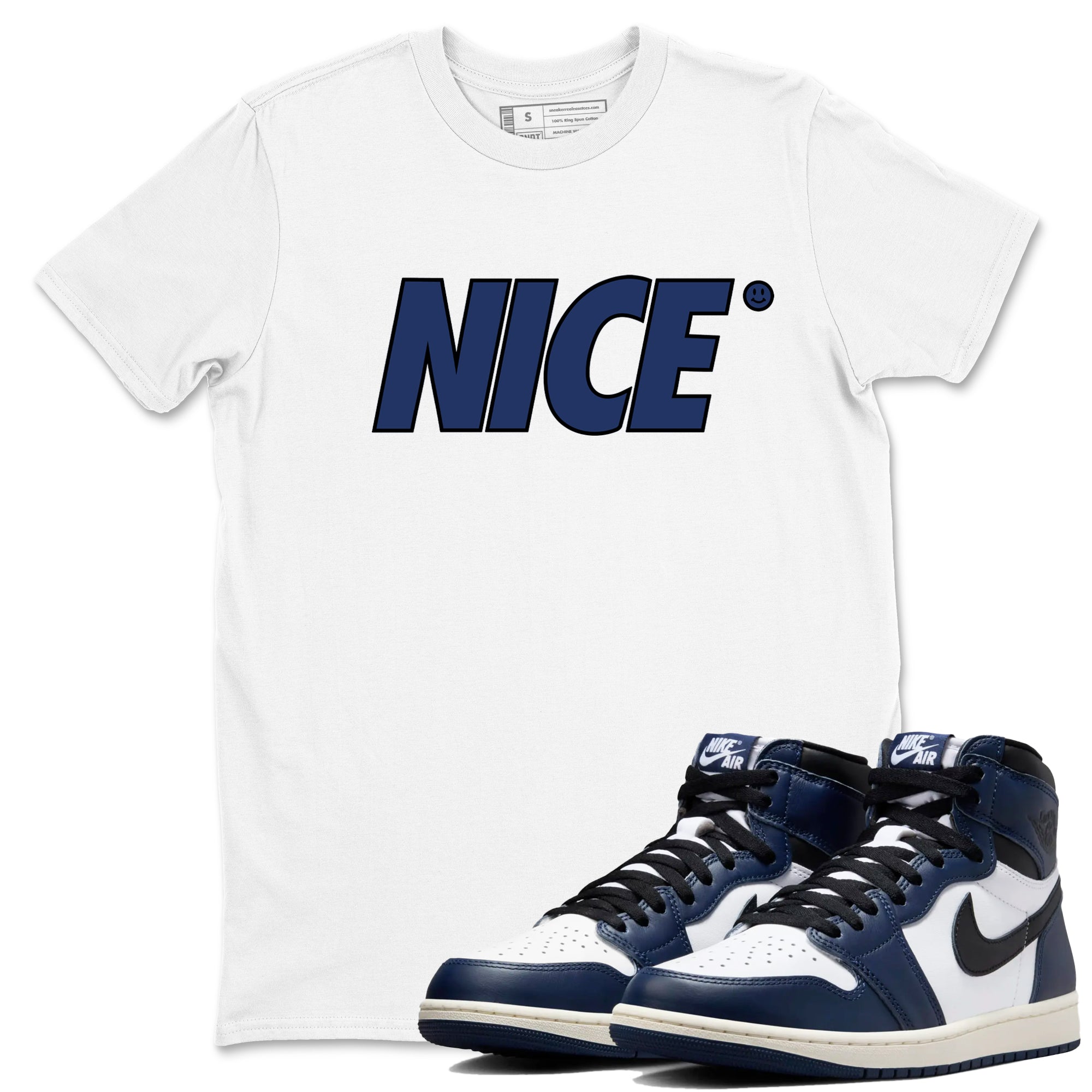 Nice Smile snkmatch Tees - Air Jordan 1 Midnight Navy