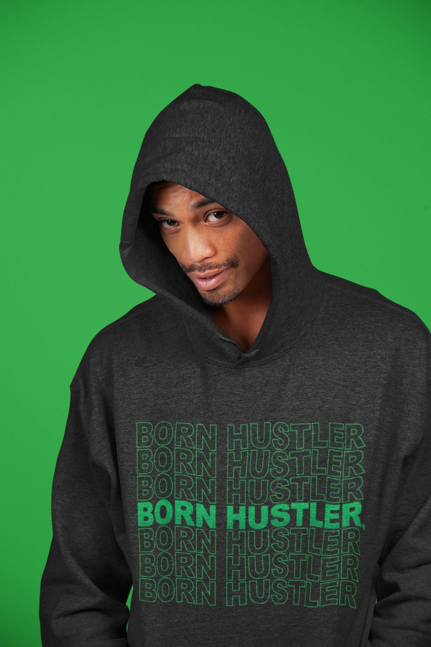 Born Hustler Unisex Tops - Air Jordan 1 Lucky Green