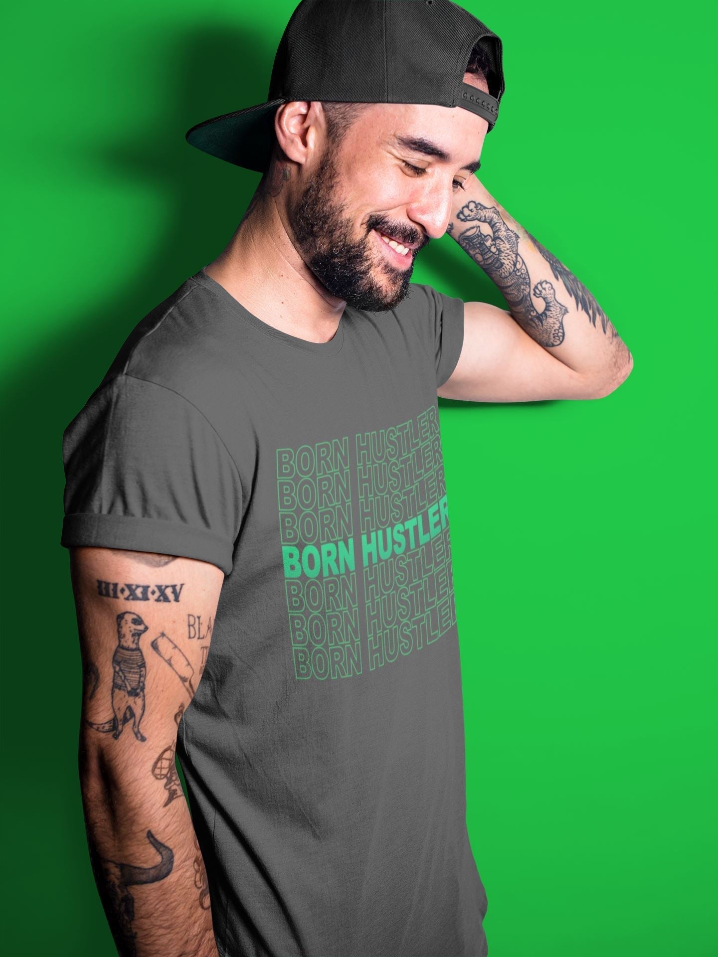 Born Hustler Unisex Tops - Air Jordan 1 Lucky Green