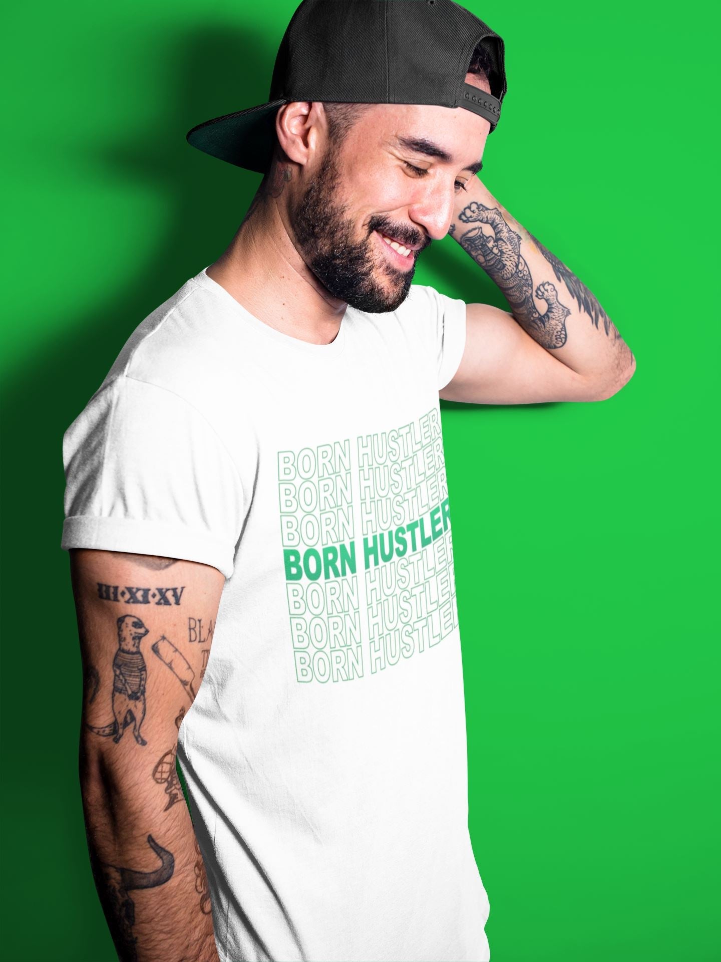 Born Hustler Unisex Tops - Air Jordan 1 Lucky Green