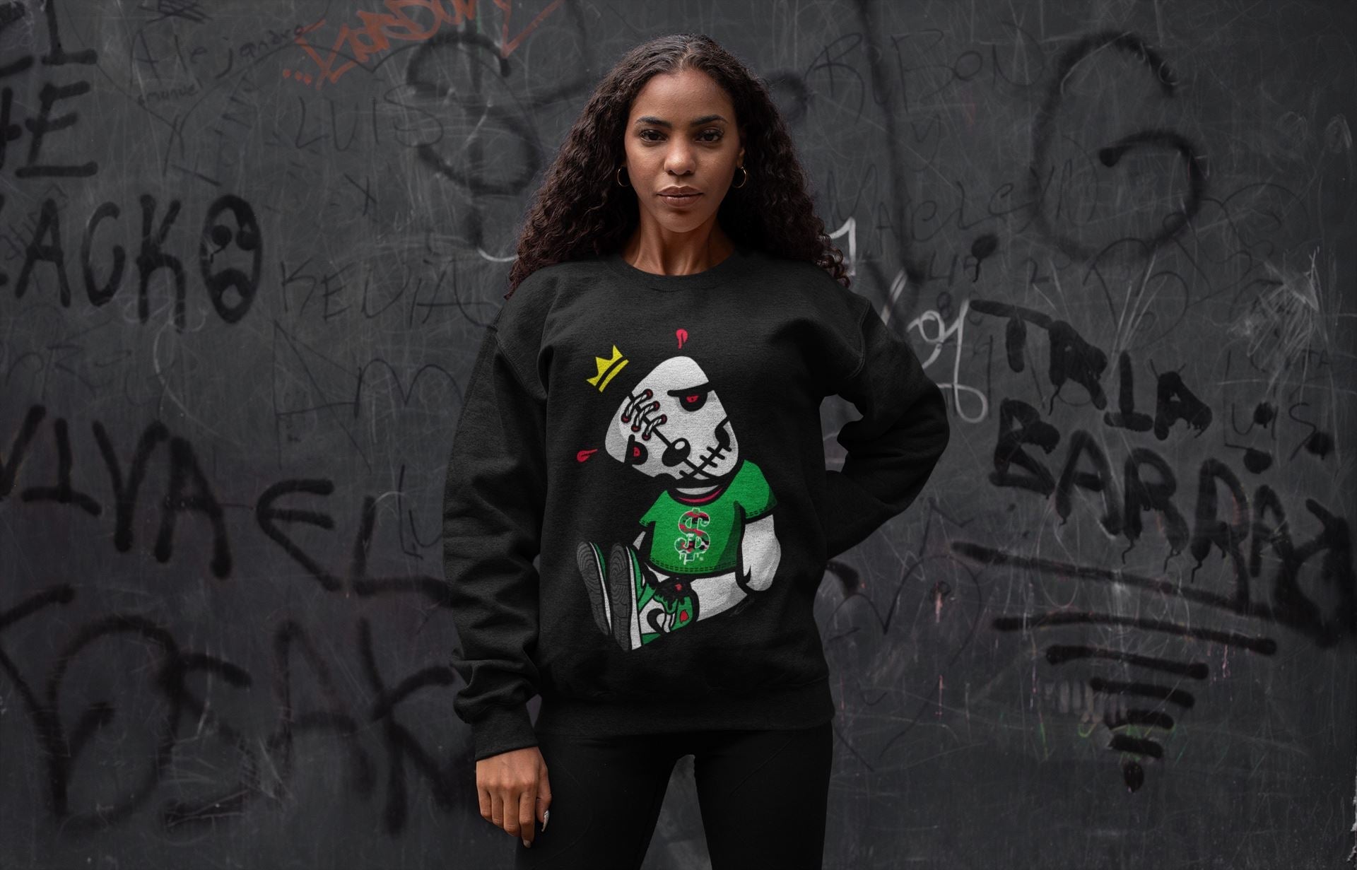Dead Dolls Unisex Tops - Air Jordan 1 Lucky Green