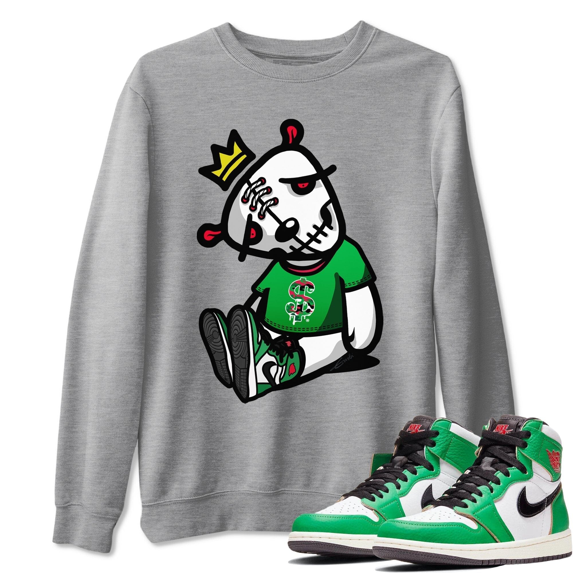 Dead Dolls Unisex Tops - Air Jordan 1 Lucky Green