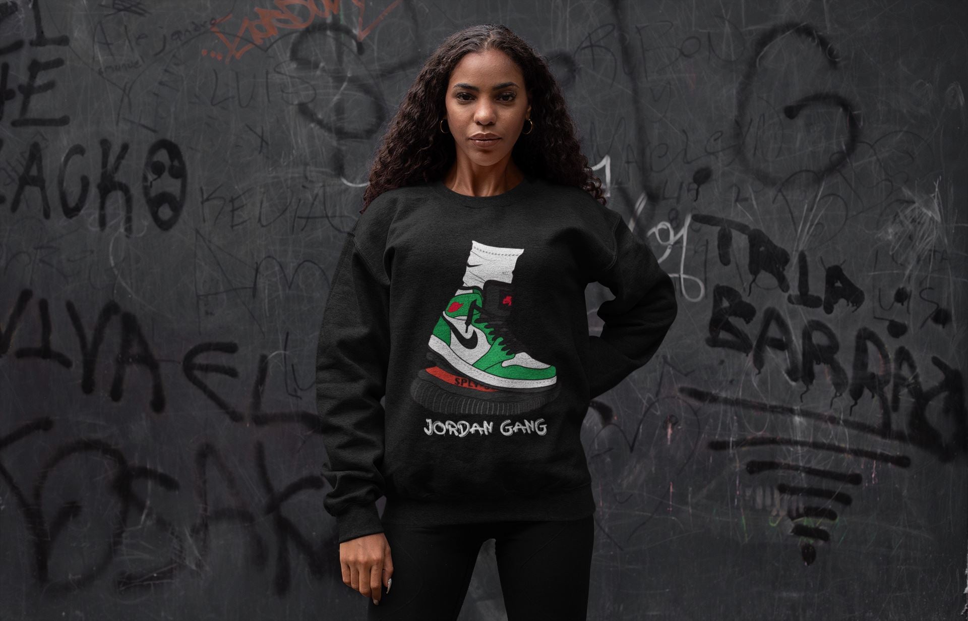 Air Jordan Gang Unisex Tops - Air Jordan 1 Lucky Green