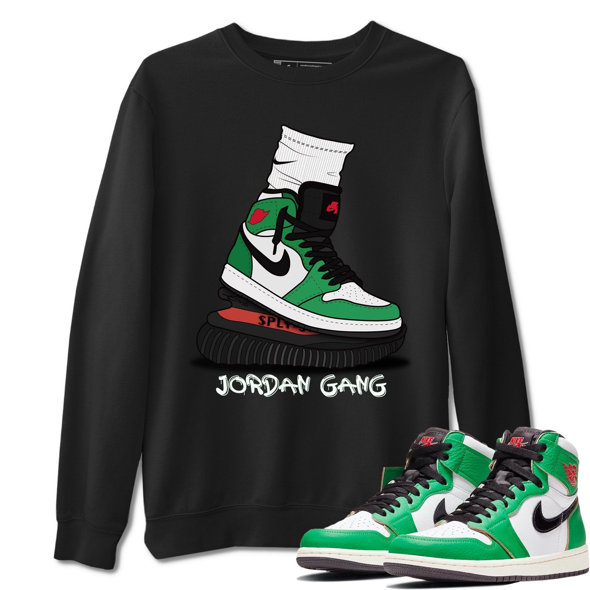 Air Jordan Gang Unisex Tops - Air Jordan 1 Lucky Green