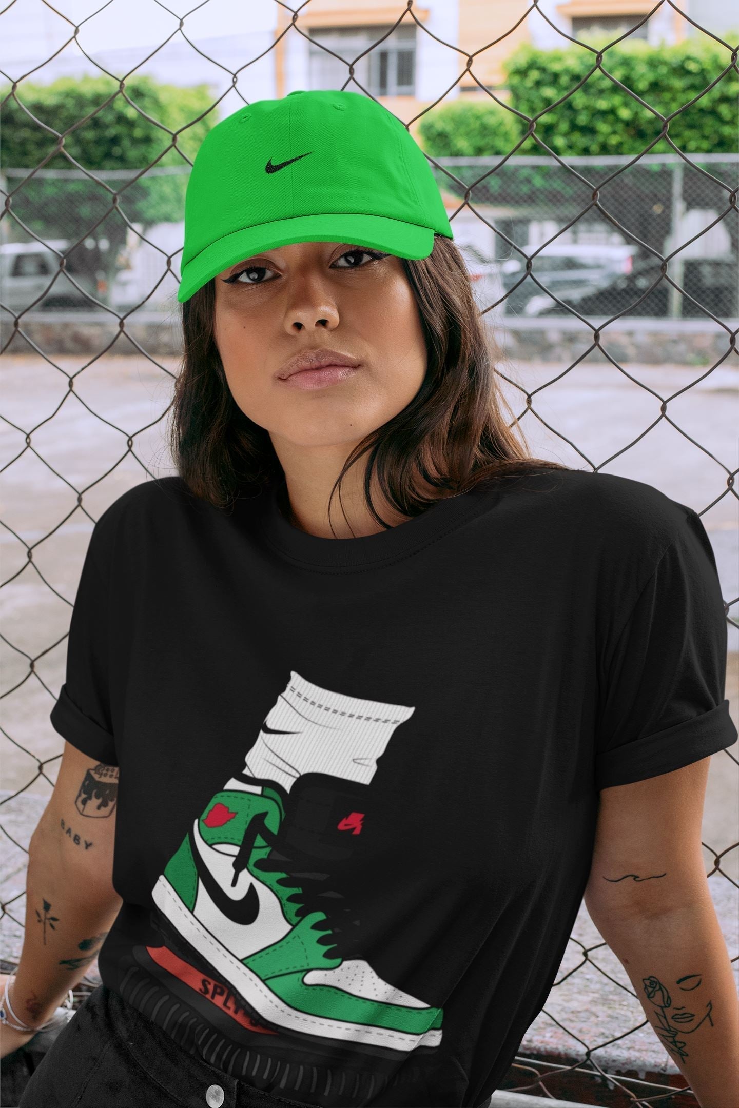Air Jordan Gang Unisex Tops - Air Jordan 1 Lucky Green