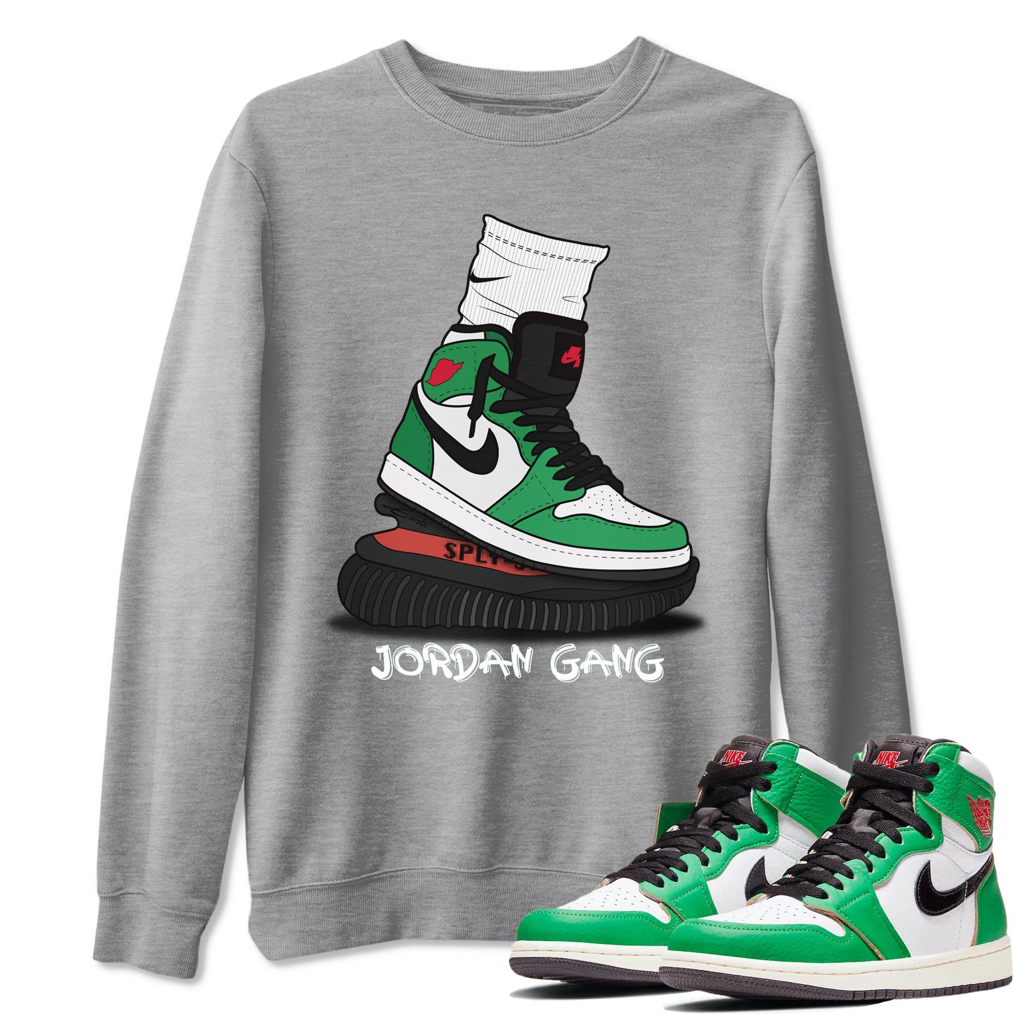 Air Jordan Gang Unisex Tops - Air Jordan 1 Lucky Green