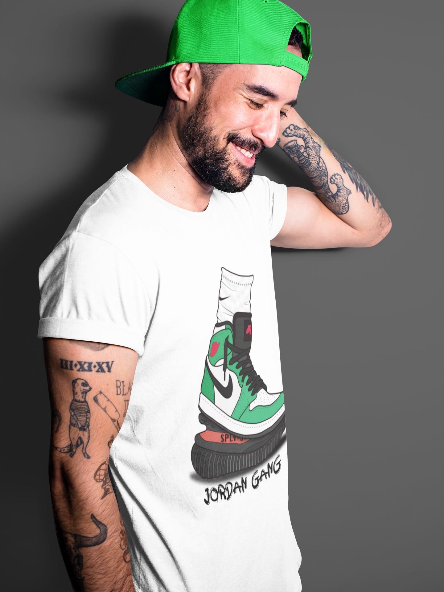 Air Jordan Gang Unisex Tops - Air Jordan 1 Lucky Green