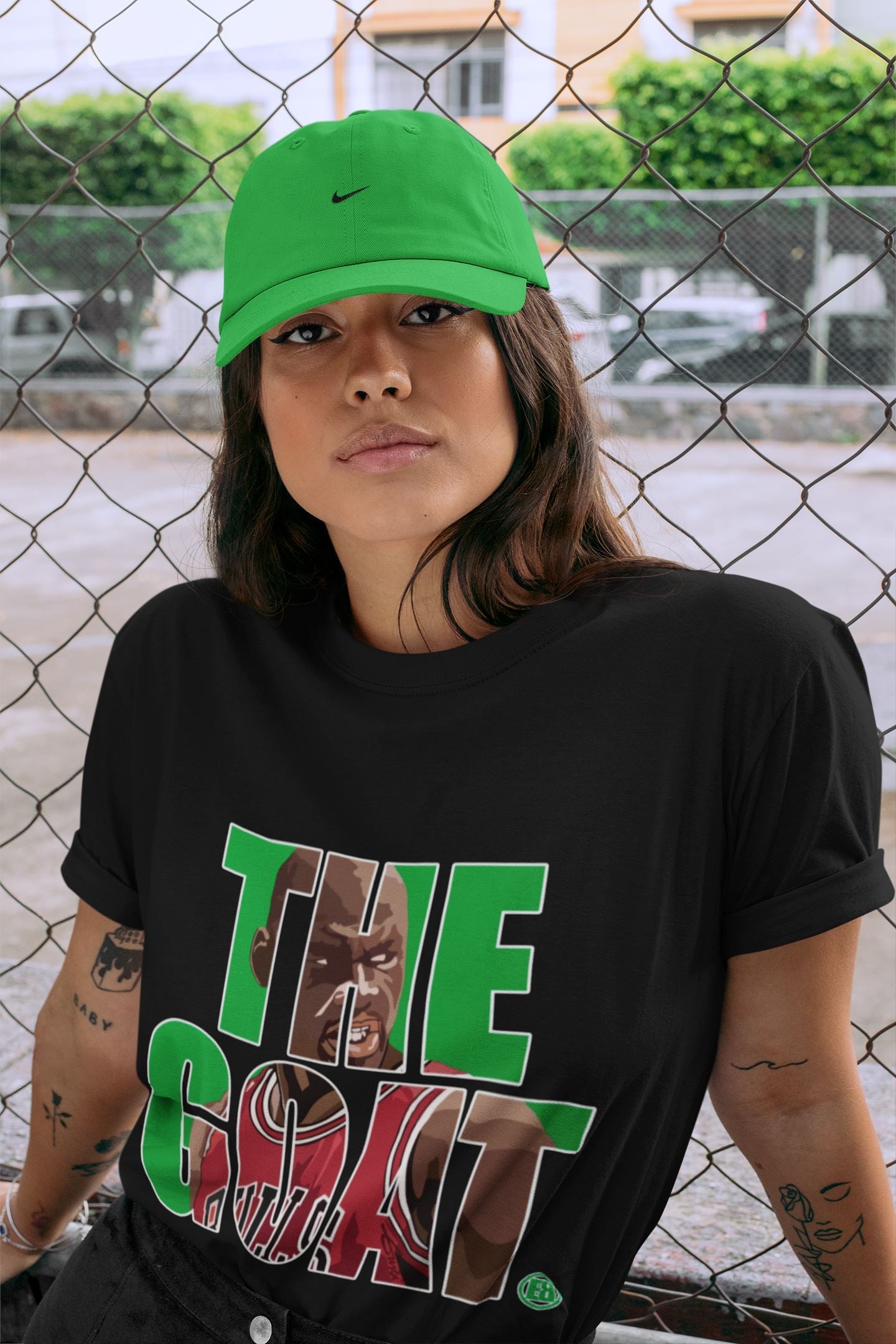 The Goat Unisex Tops - Air Jordan 1 Lucky Green