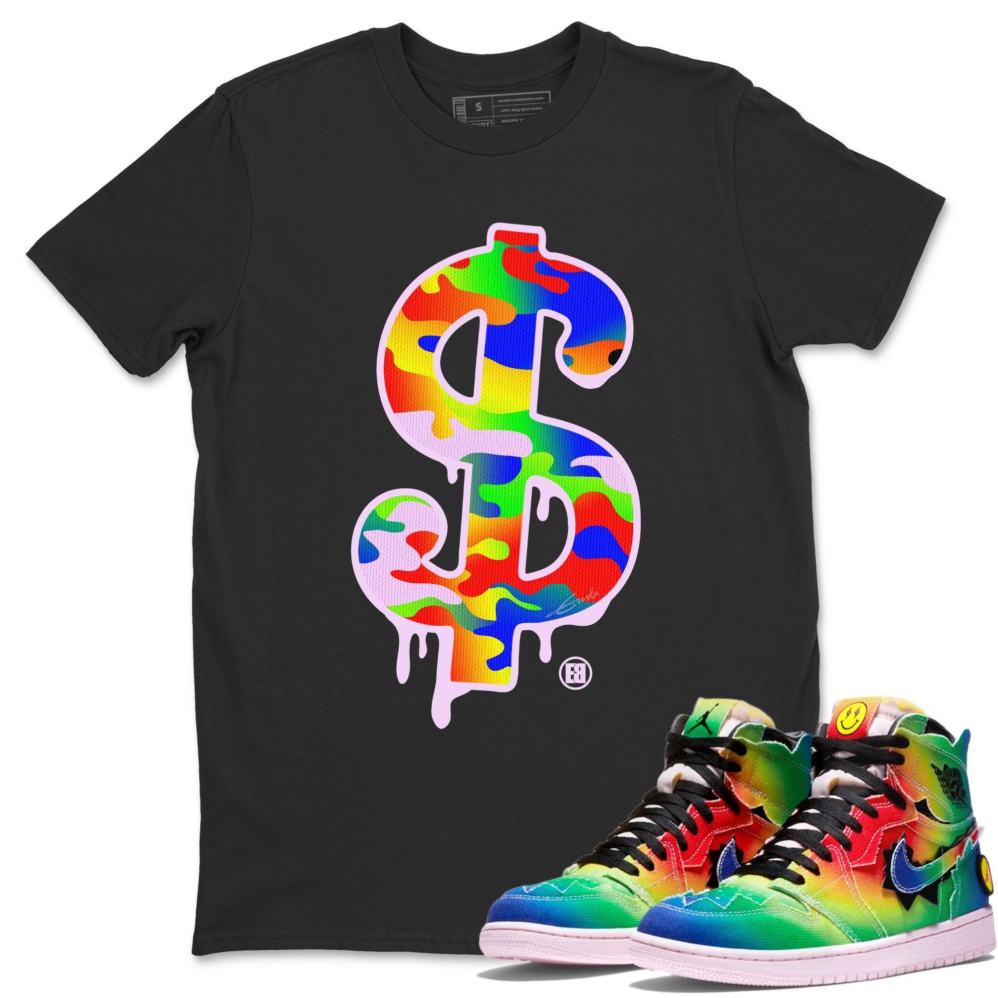 Dollar Camo Unisex Tops - Air Jordan 1 J Balvin