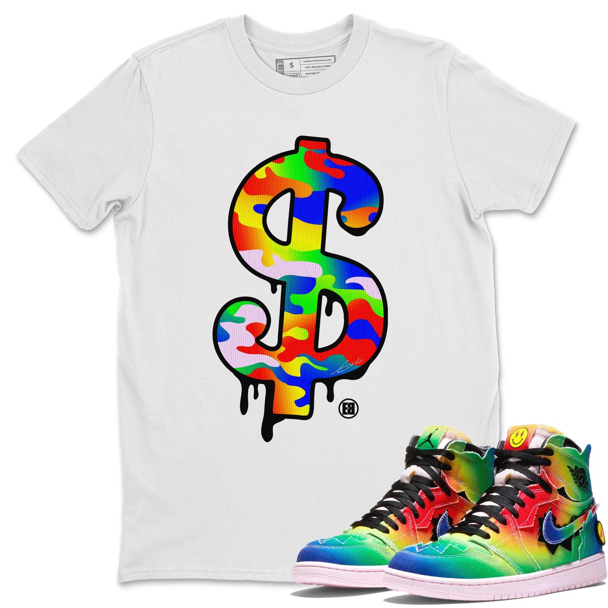 Dollar Camo Unisex Tops - Air Jordan 1 J Balvin