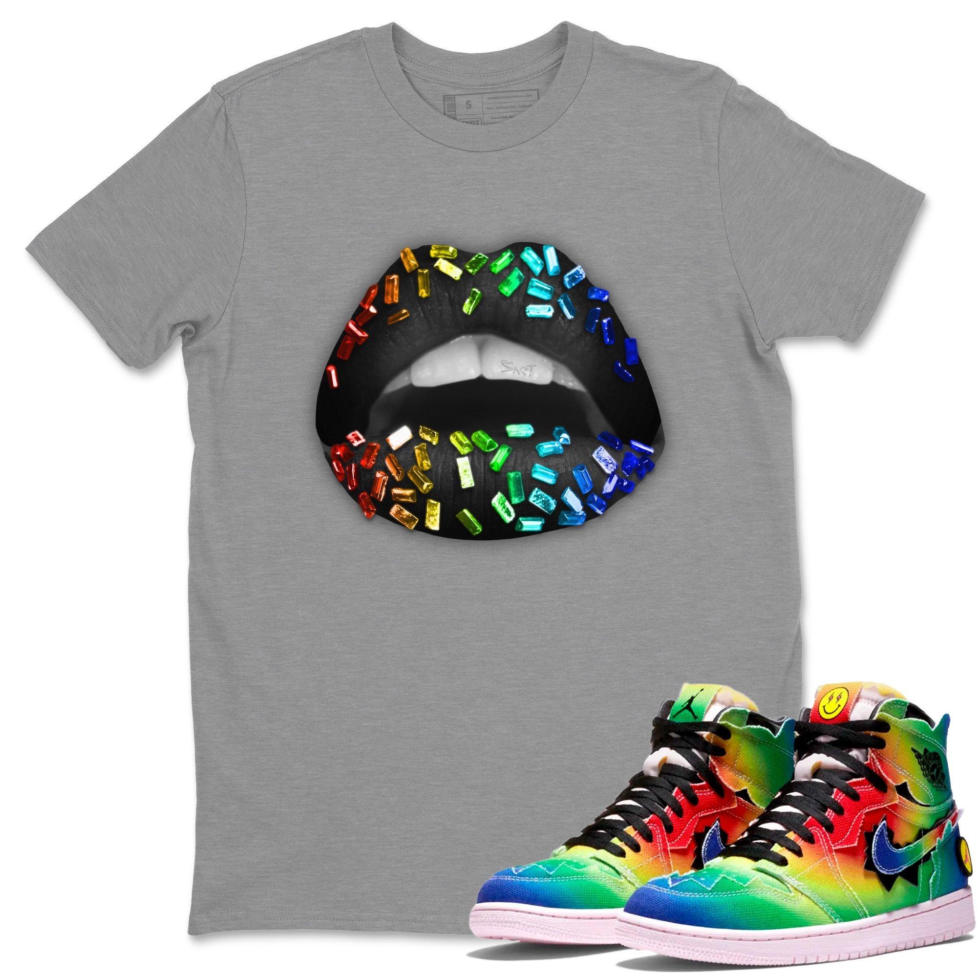 Lips Jewel Unisex Tops - Air Jordan 1 J Balvin