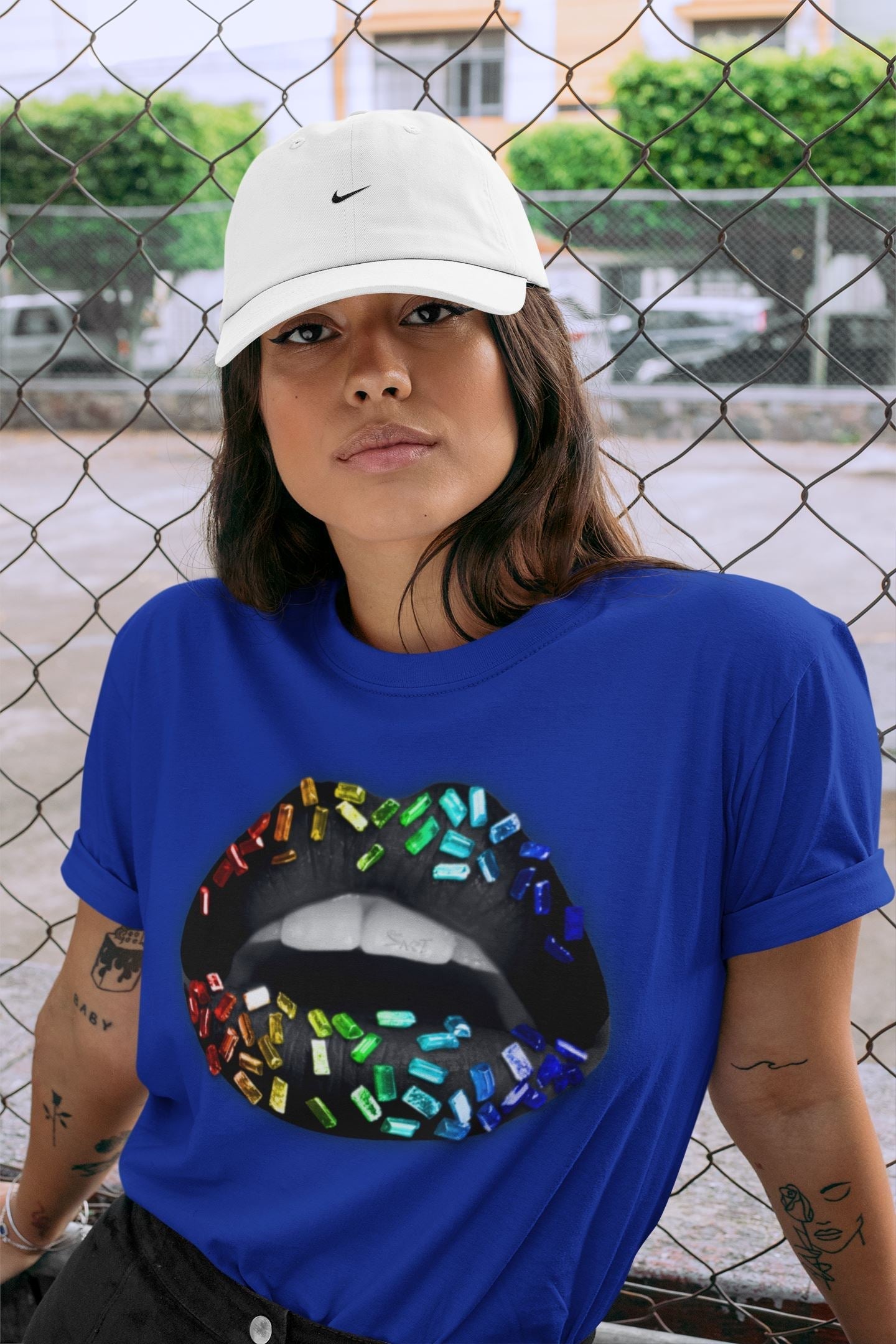 Lips Jewel Unisex Tops - Air Jordan 1 J Balvin