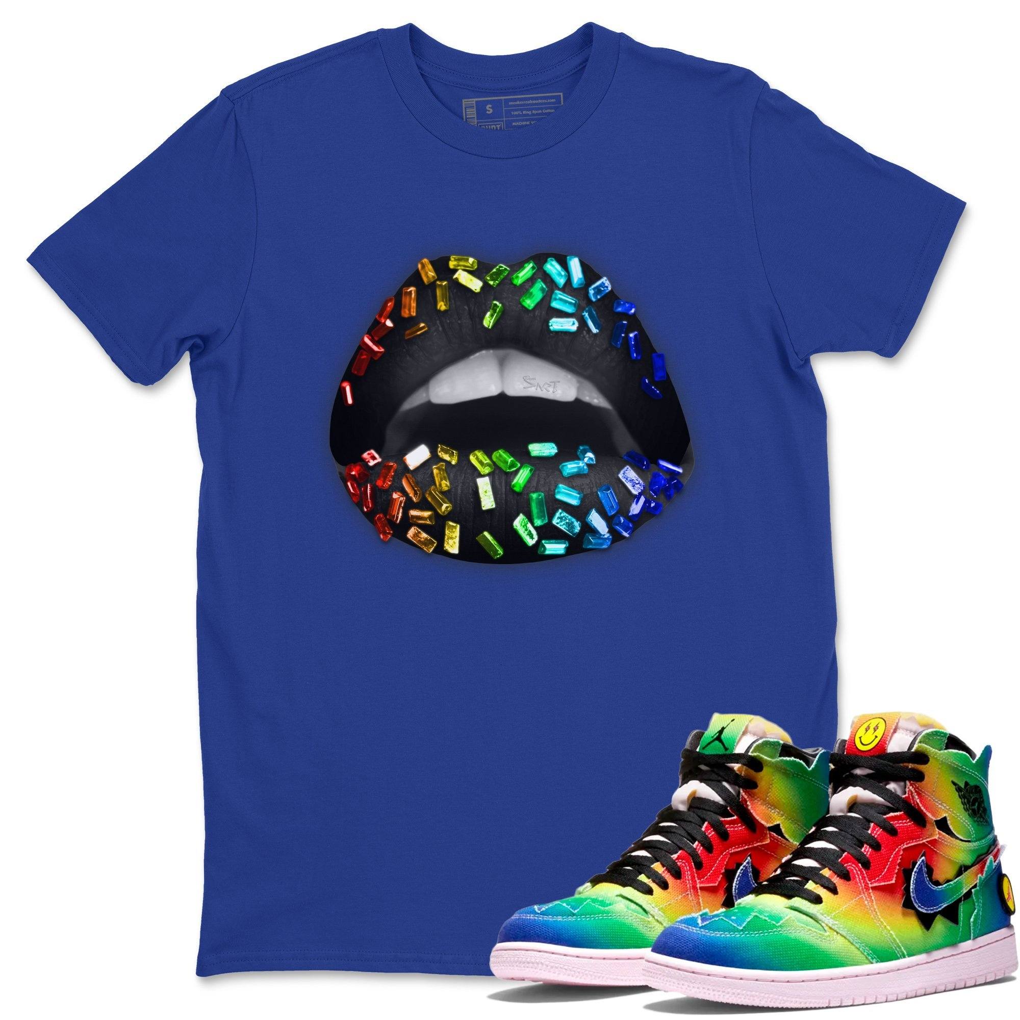 Lips Jewel Unisex Tops - Air Jordan 1 J Balvin