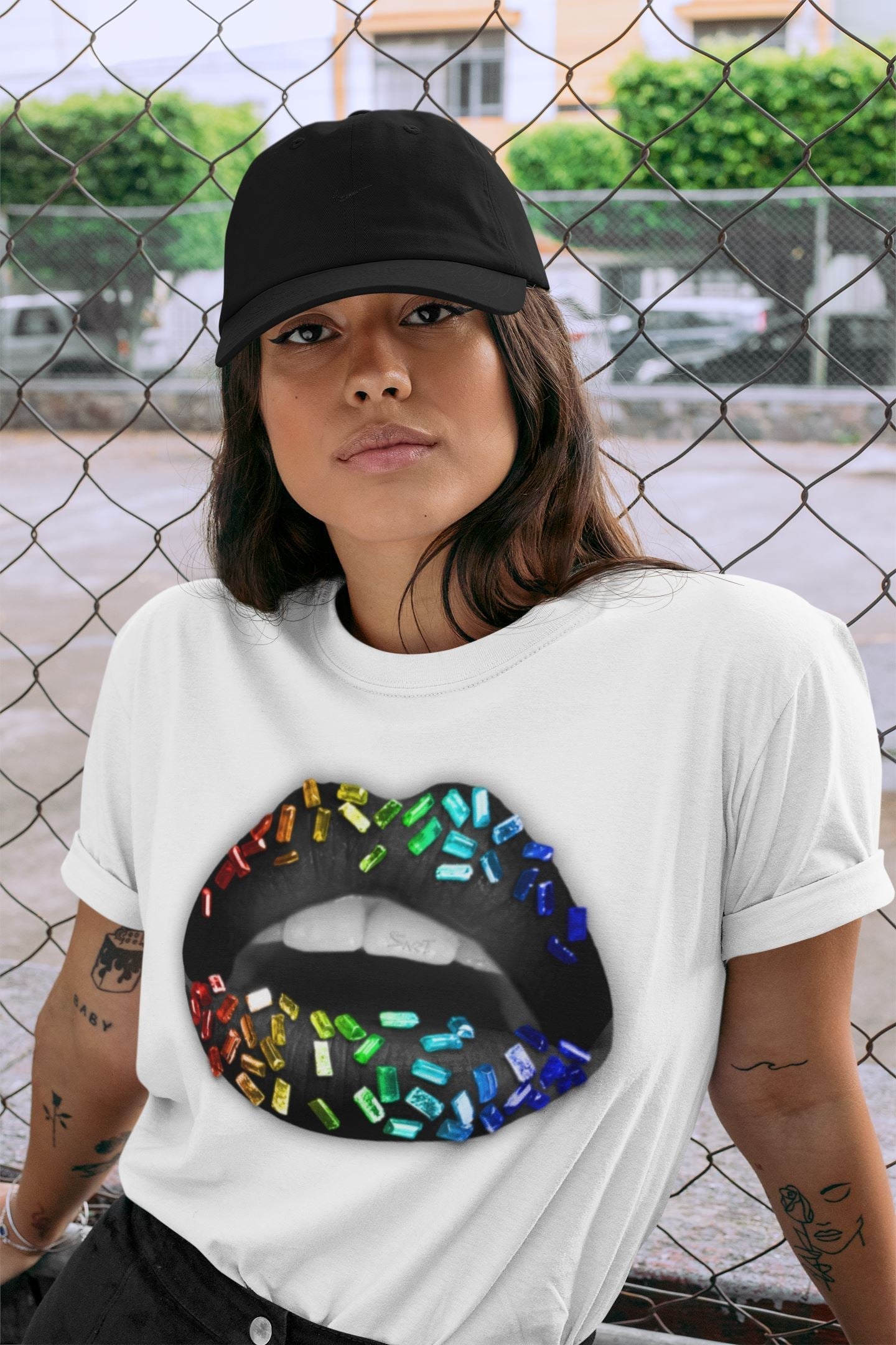 Lips Jewel Unisex Tops - Air Jordan 1 J Balvin