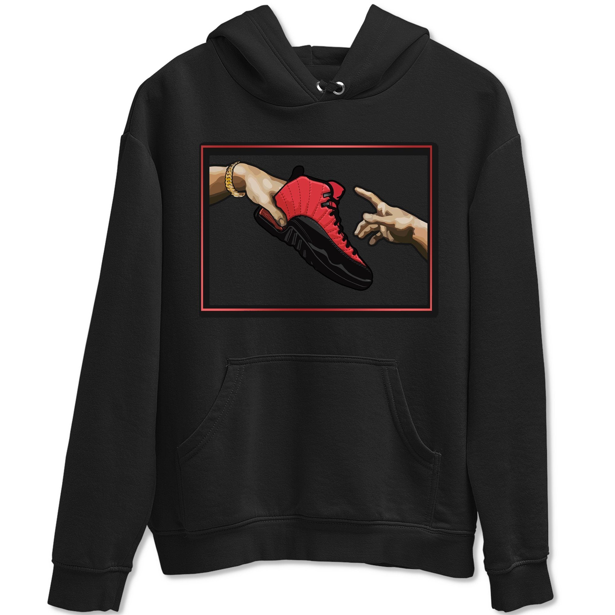 Adam's Creation Unisex Tops - Air Jordan 12 Reverse Flu Game