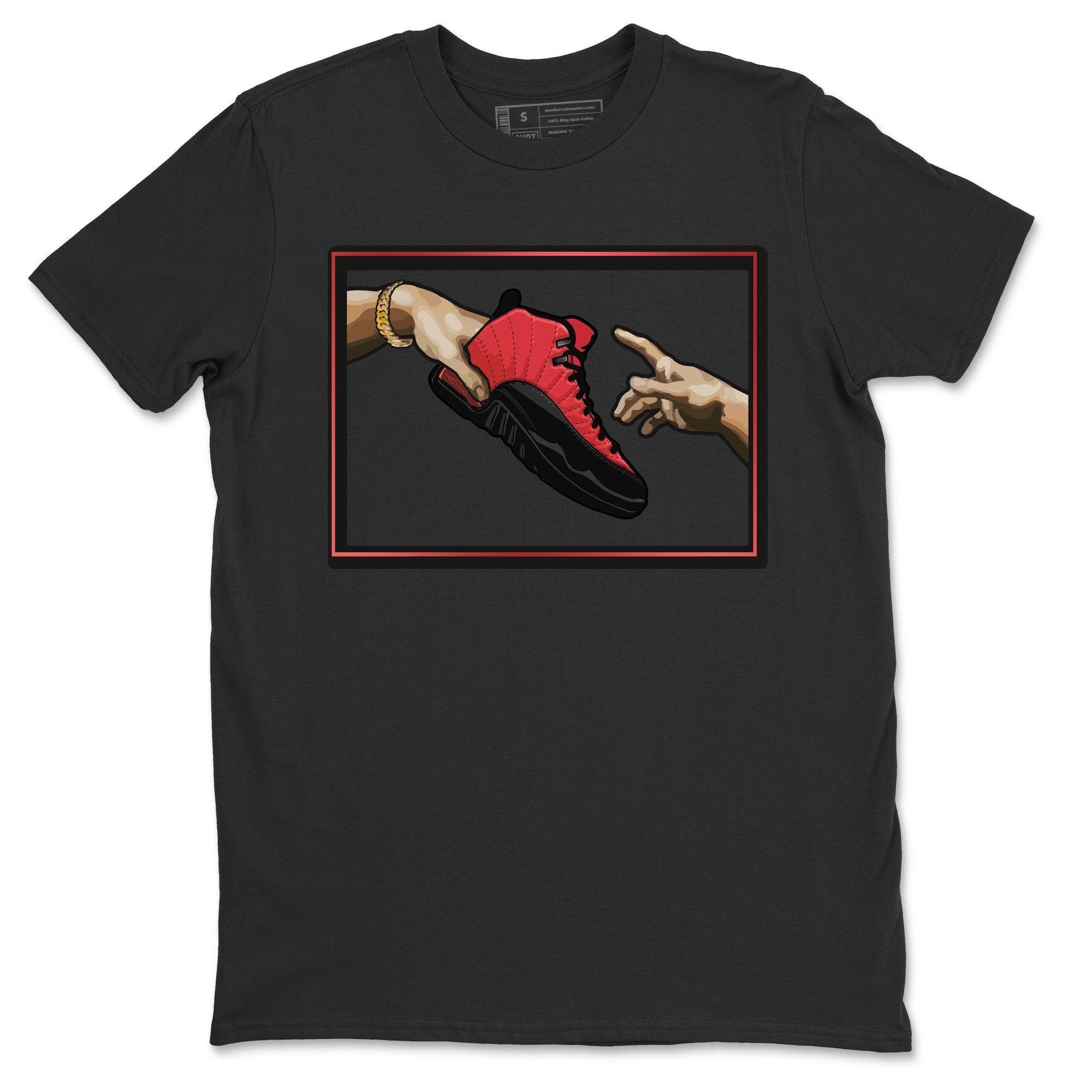 Adam's Creation Unisex Tops - Air Jordan 12 Reverse Flu Game