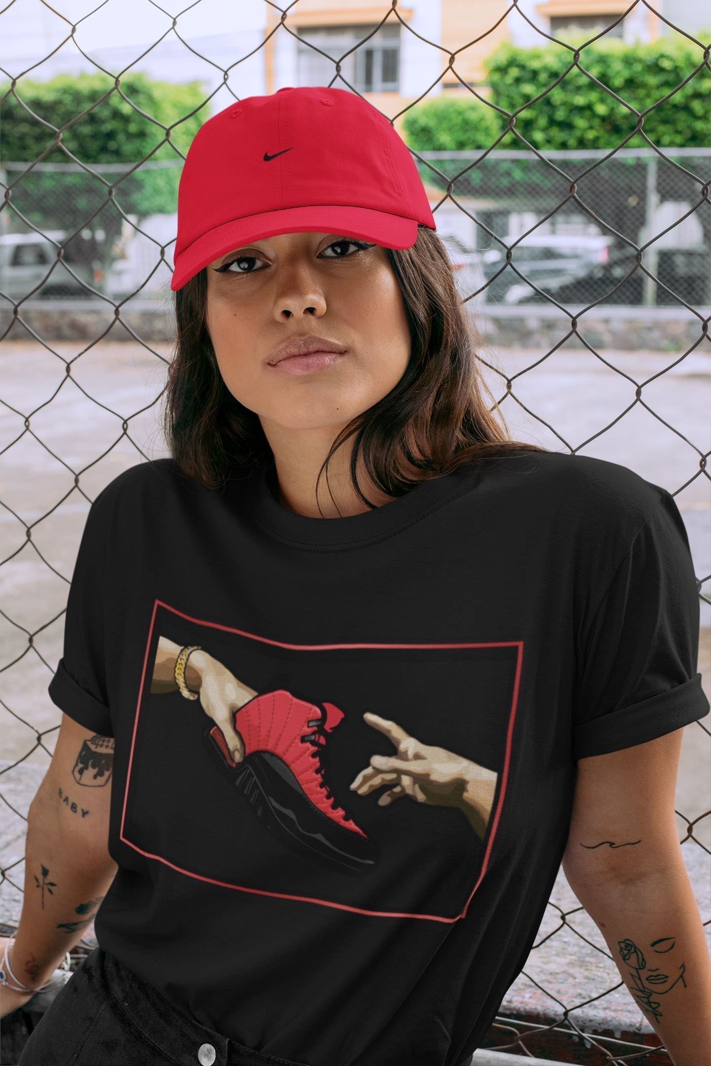 Adam's Creation Unisex Tops - Air Jordan 12 Reverse Flu Game
