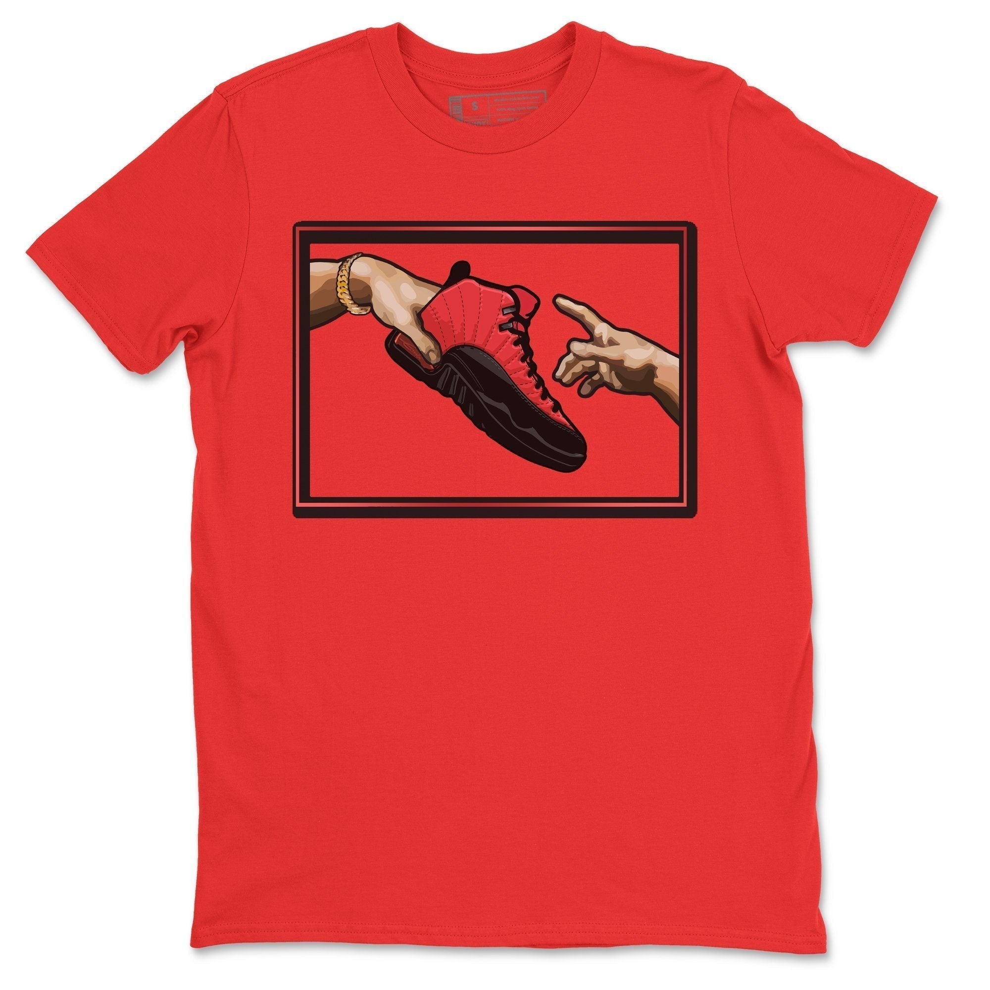 Adam's Creation Unisex Tops - Air Jordan 12 Reverse Flu Game