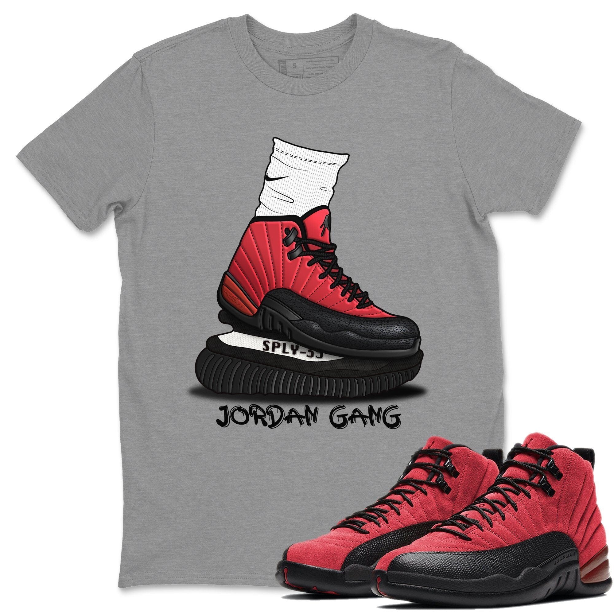 Air Jordan Gang Unisex Tops - Air Jordan 12 Reverse Flu Game