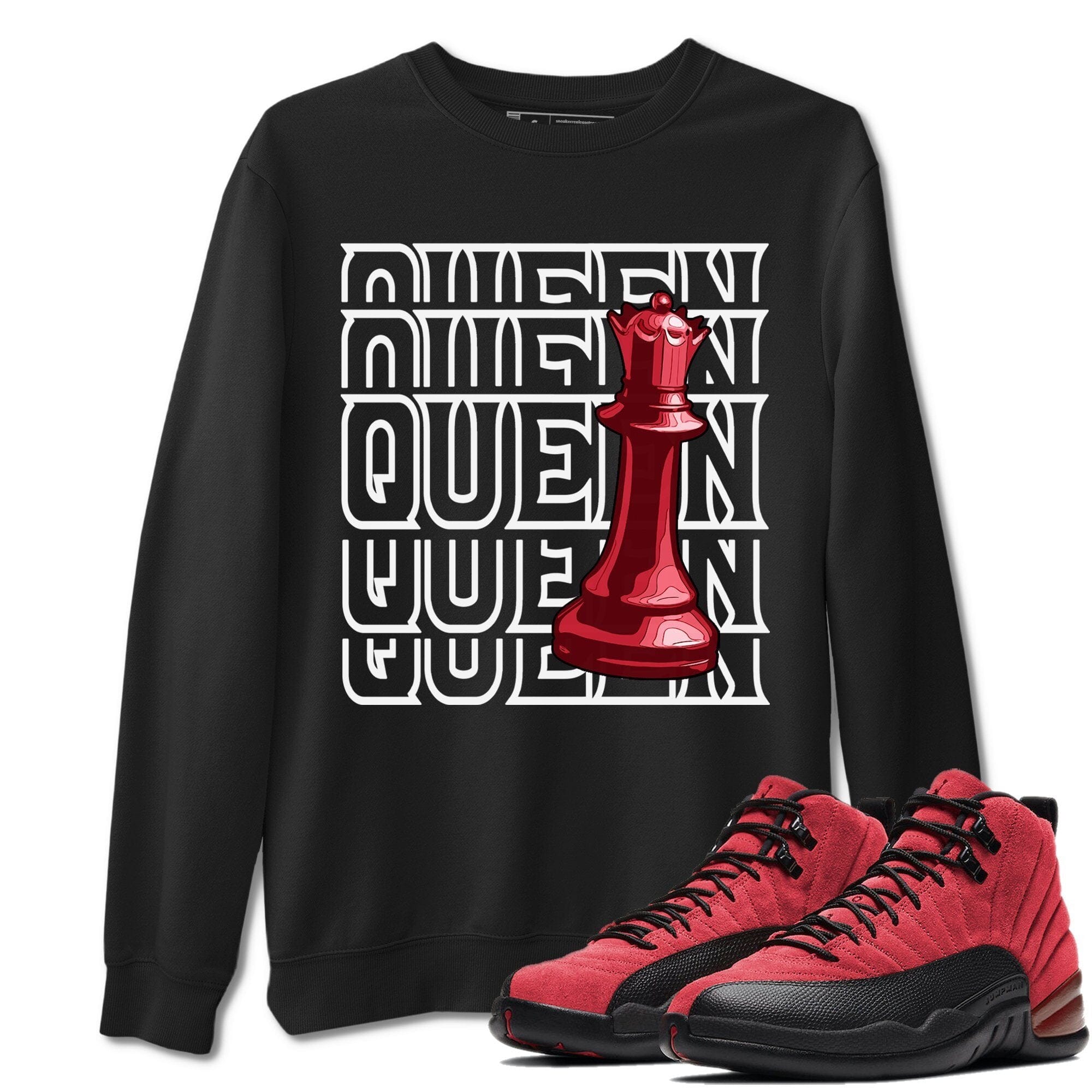 Queen Unisex Tops - Air Jordan 12 Reverse Flu Game