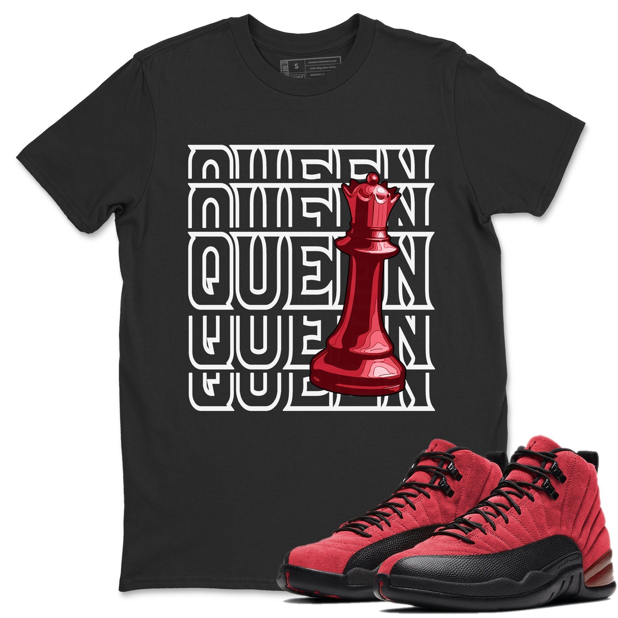 Queen Unisex Tops - Air Jordan 12 Reverse Flu Game