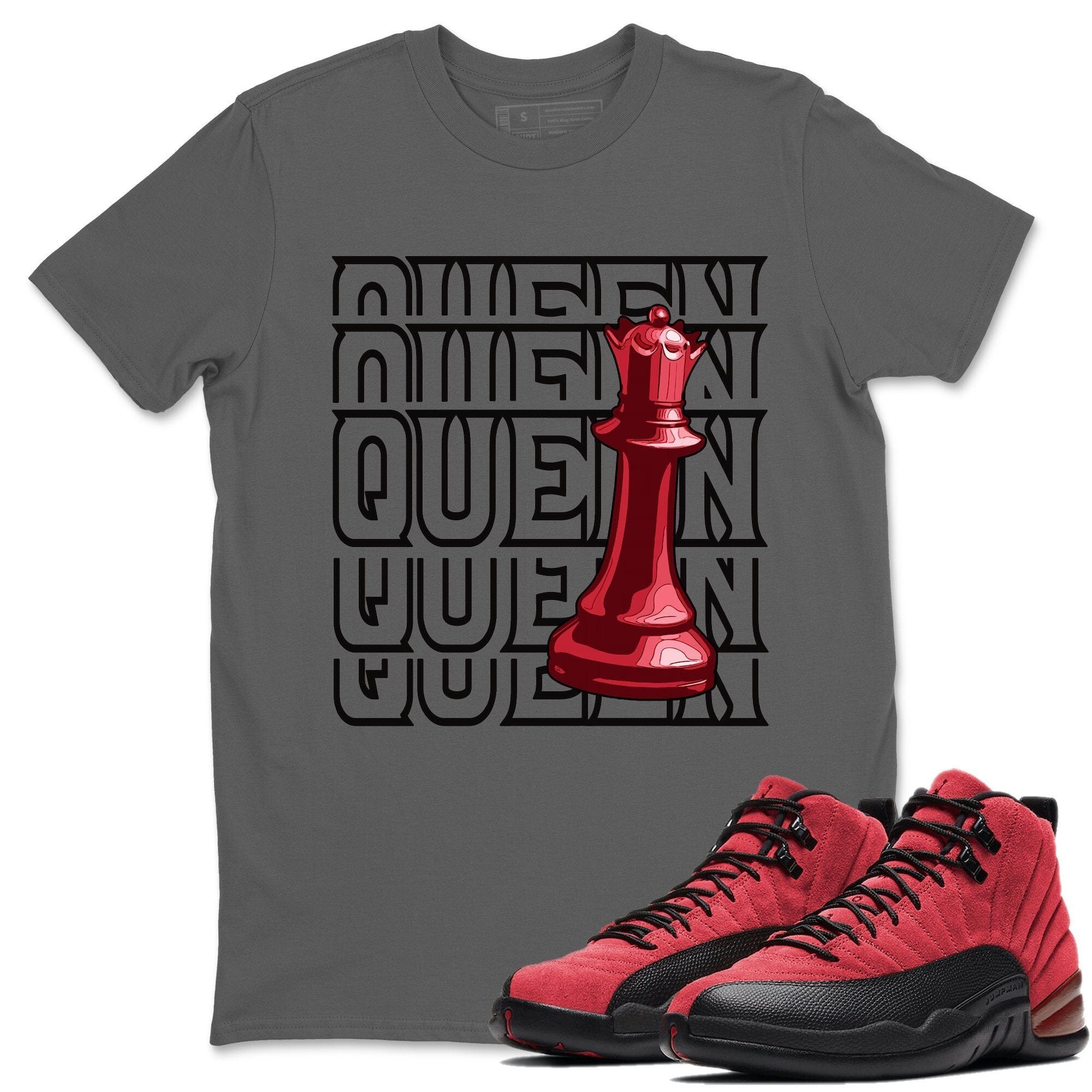 Queen Unisex Tops - Air Jordan 12 Reverse Flu Game
