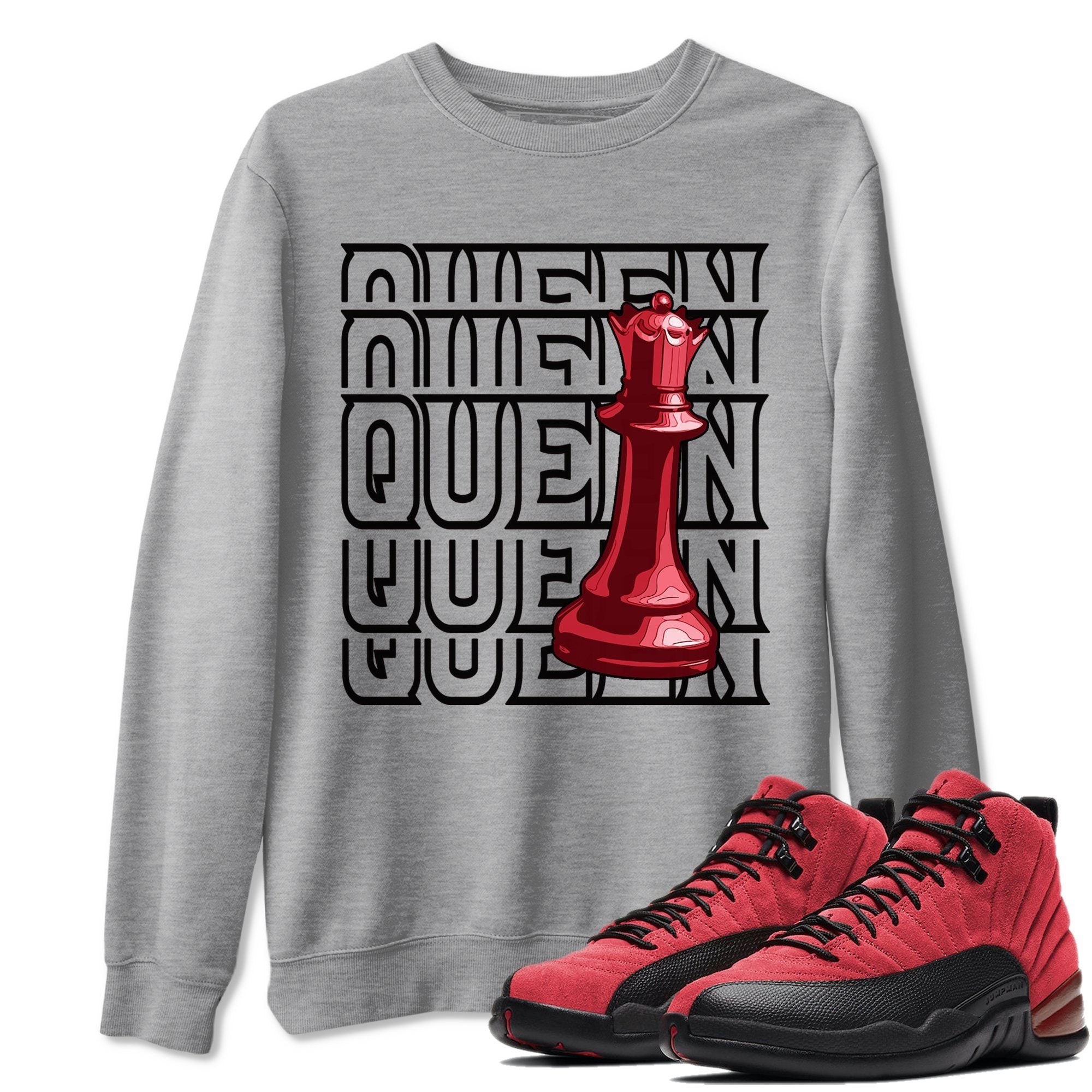 Queen Unisex Tops - Air Jordan 12 Reverse Flu Game