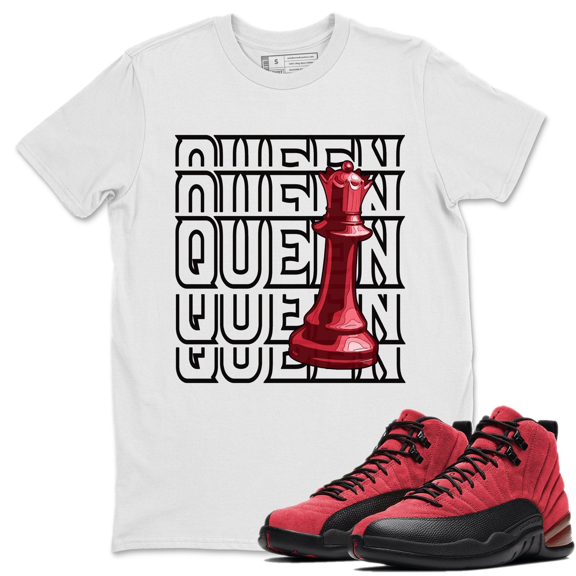 Queen Unisex Tops - Air Jordan 12 Reverse Flu Game