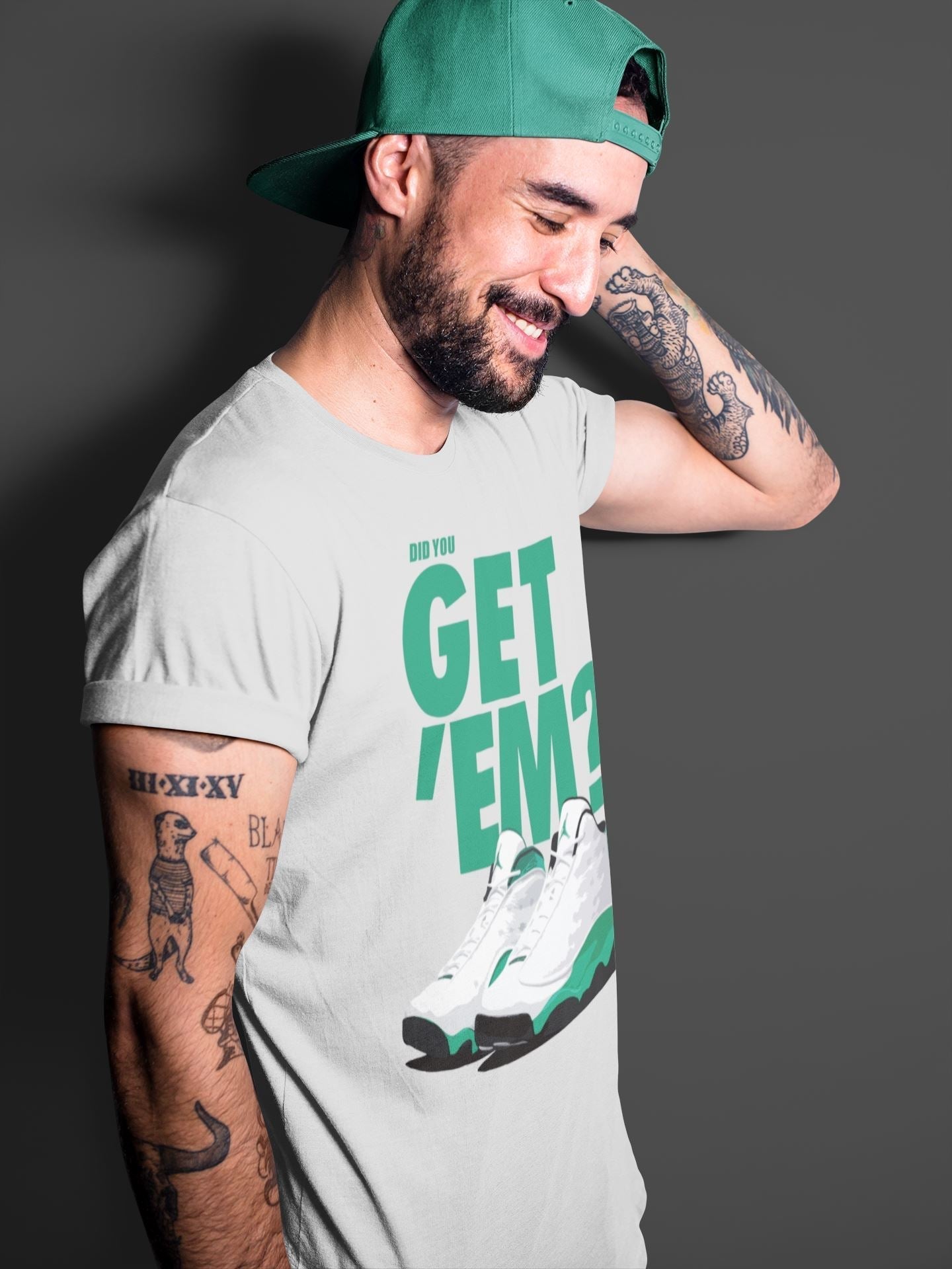 Did You Get 'Em Unisex Tops - Air Jordan 13 Lucky Green