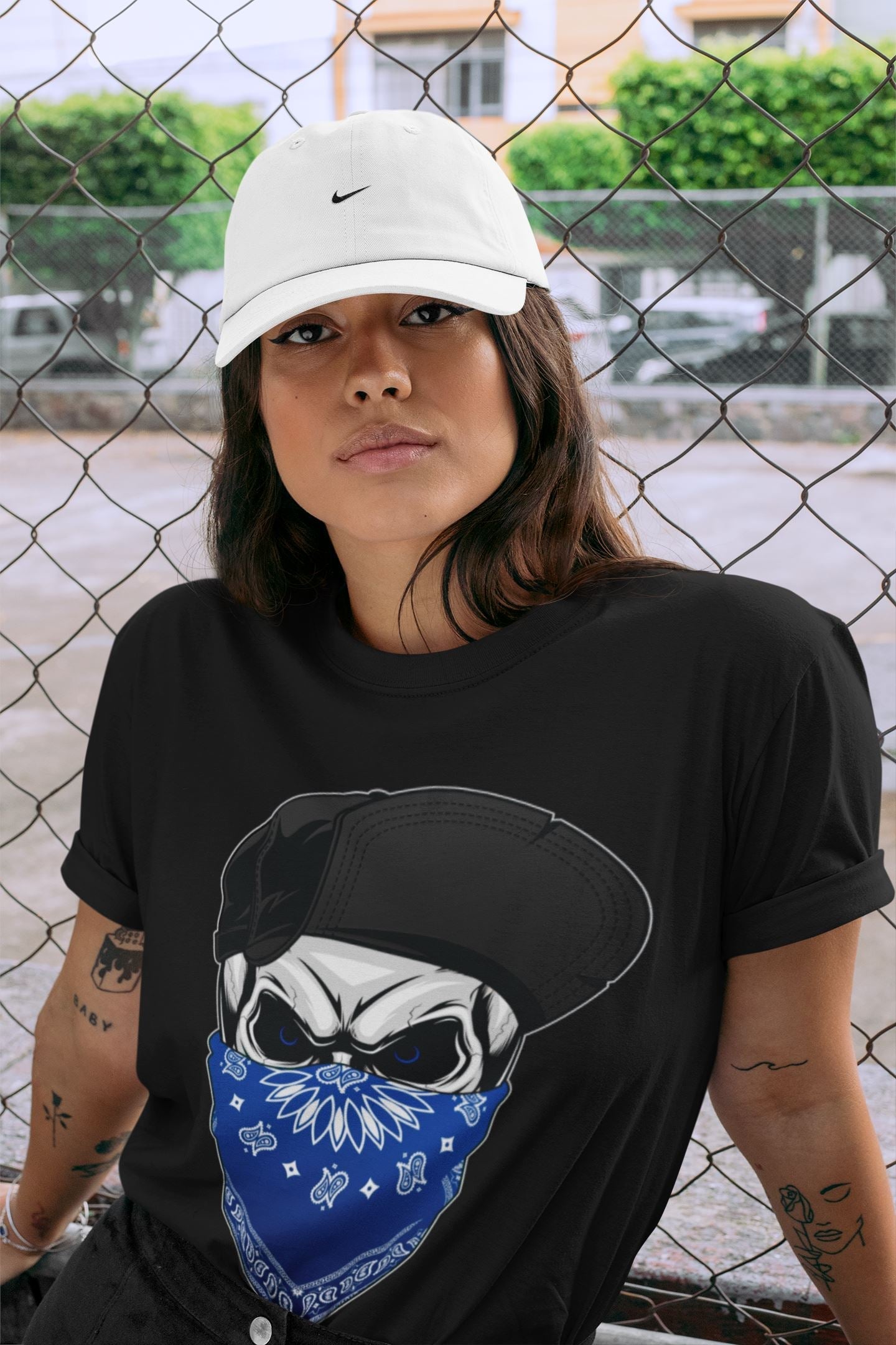 Skull Hat Unisex Tops - Air Jordan 13 Hyper Royal