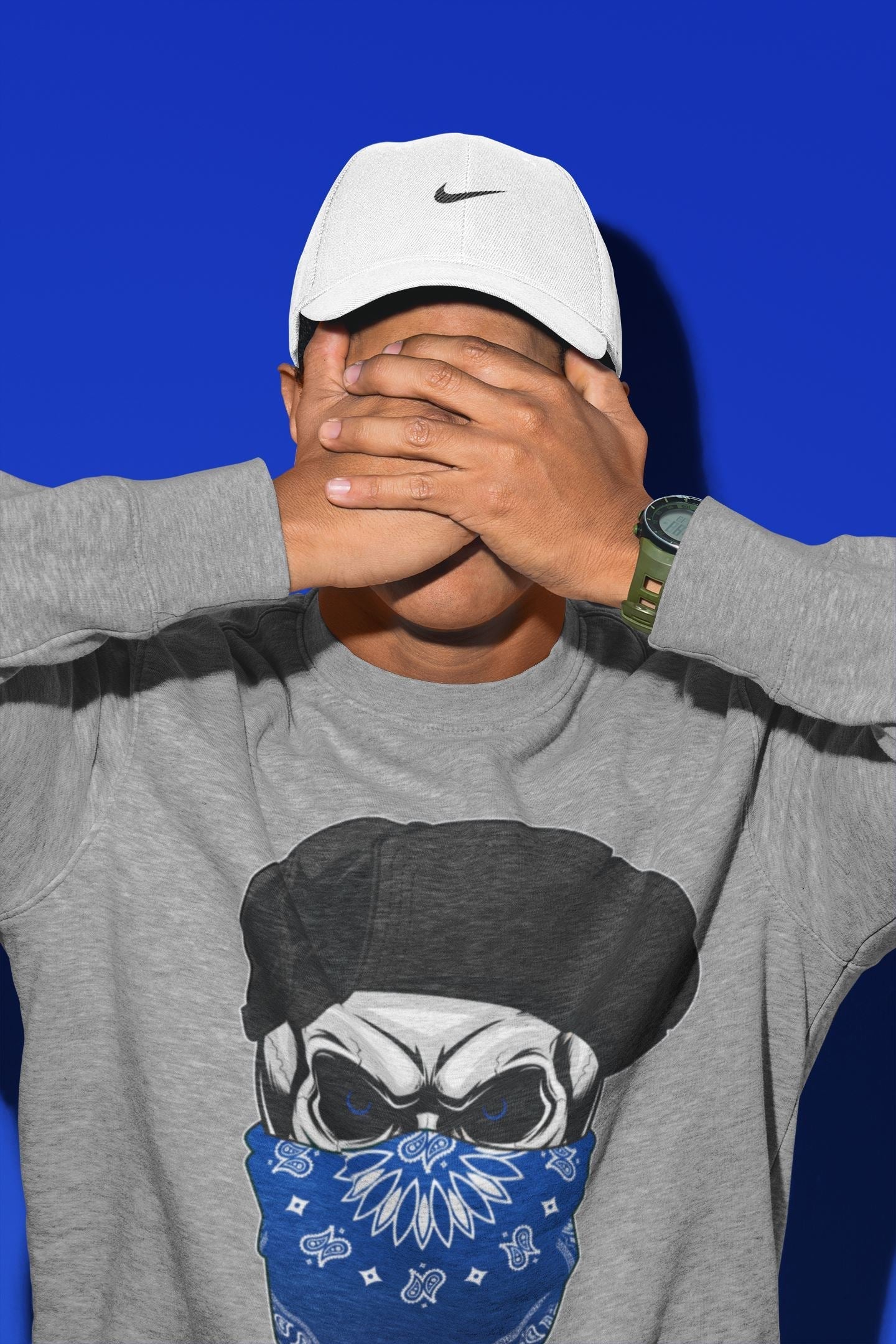 Skull Hat Unisex Tops - Air Jordan 13 Hyper Royal