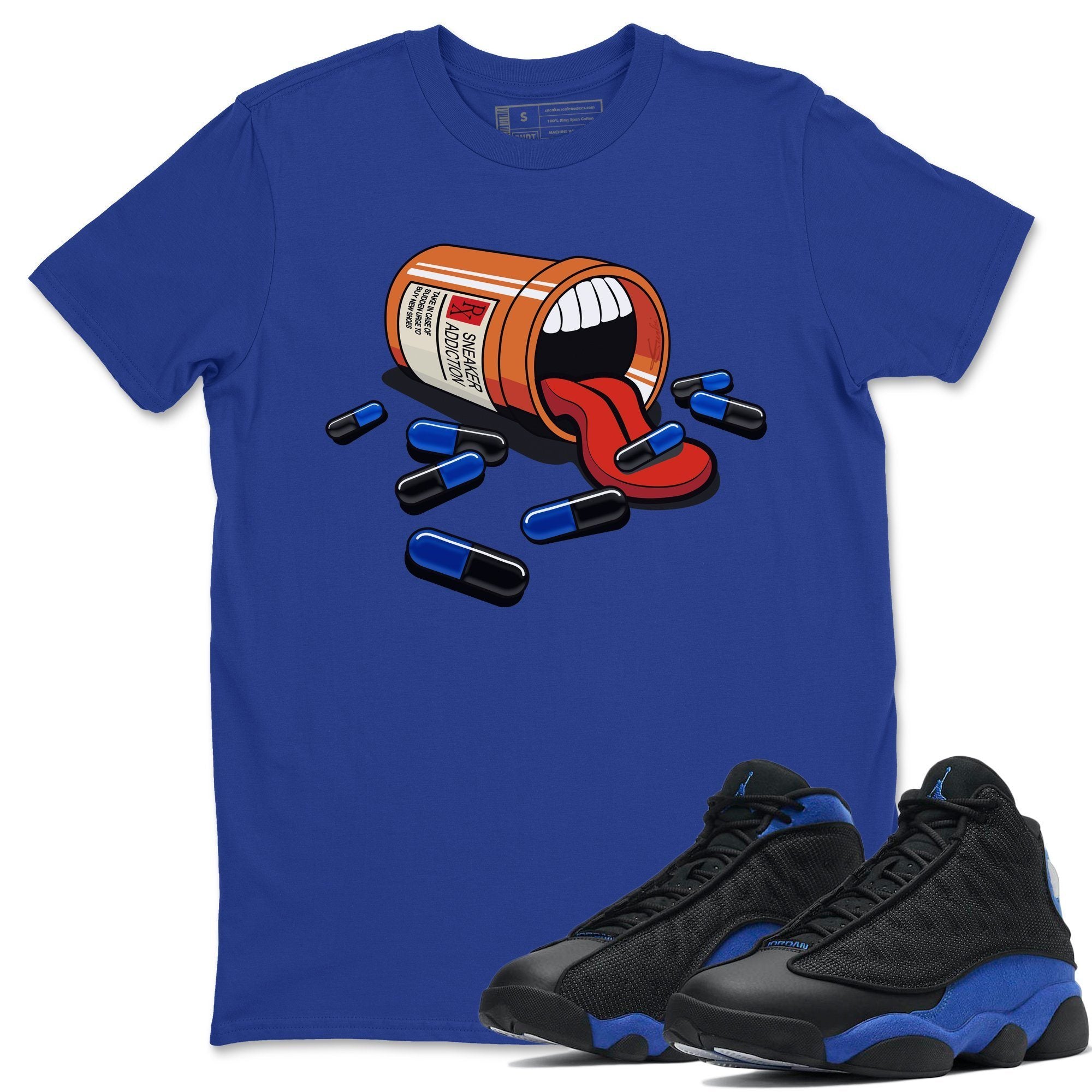 snkmatch Addiction Unisex Tops - Air Jordan 13 Hyper Royal