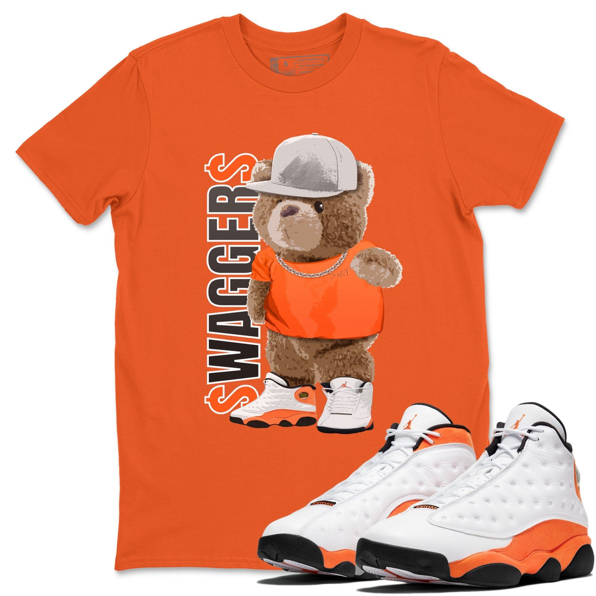 Bear Swaggers Unisex Tops - Air Jordan 13 Starfish