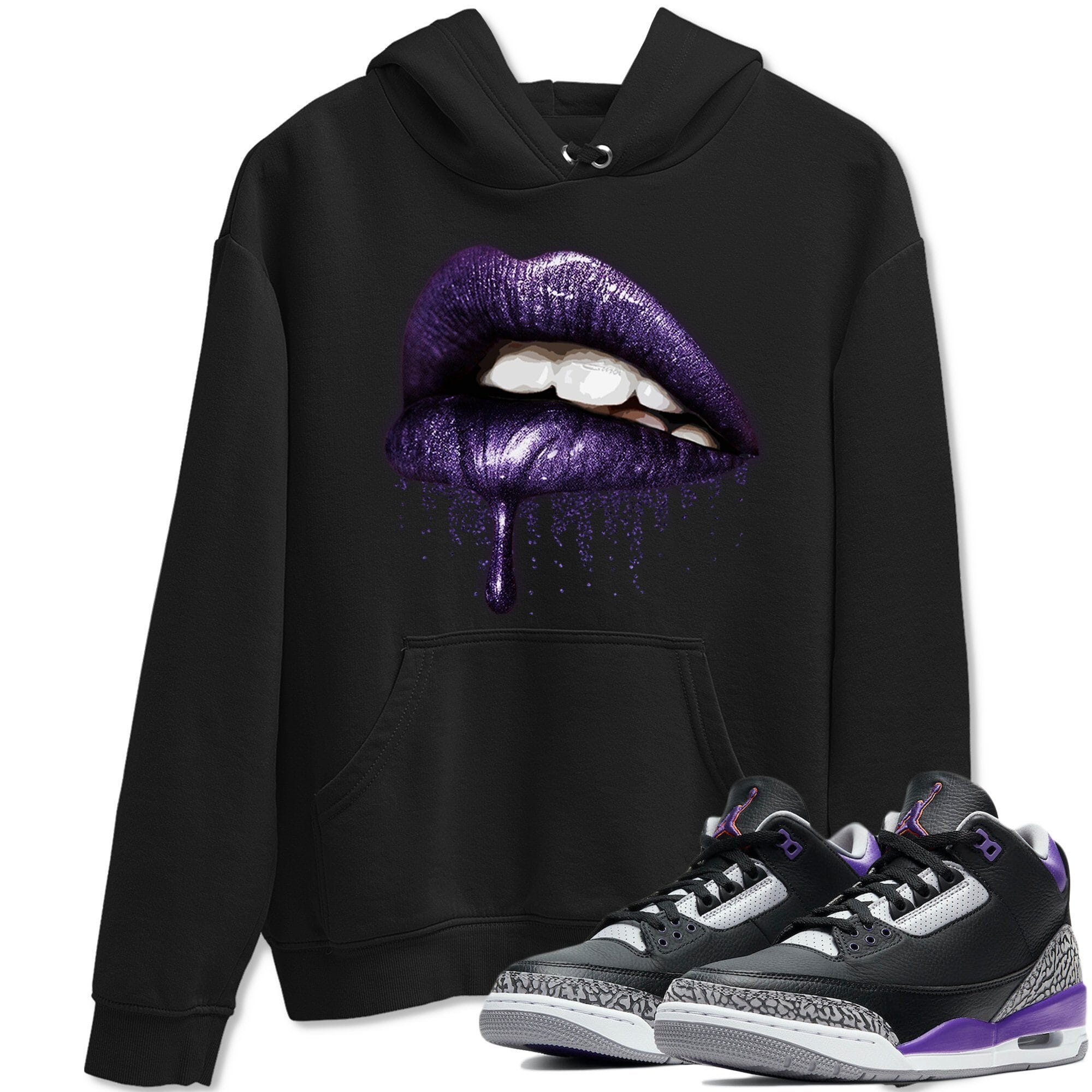 Dripping Lips Unisex Tops - Air Jordan 3 Court Purple